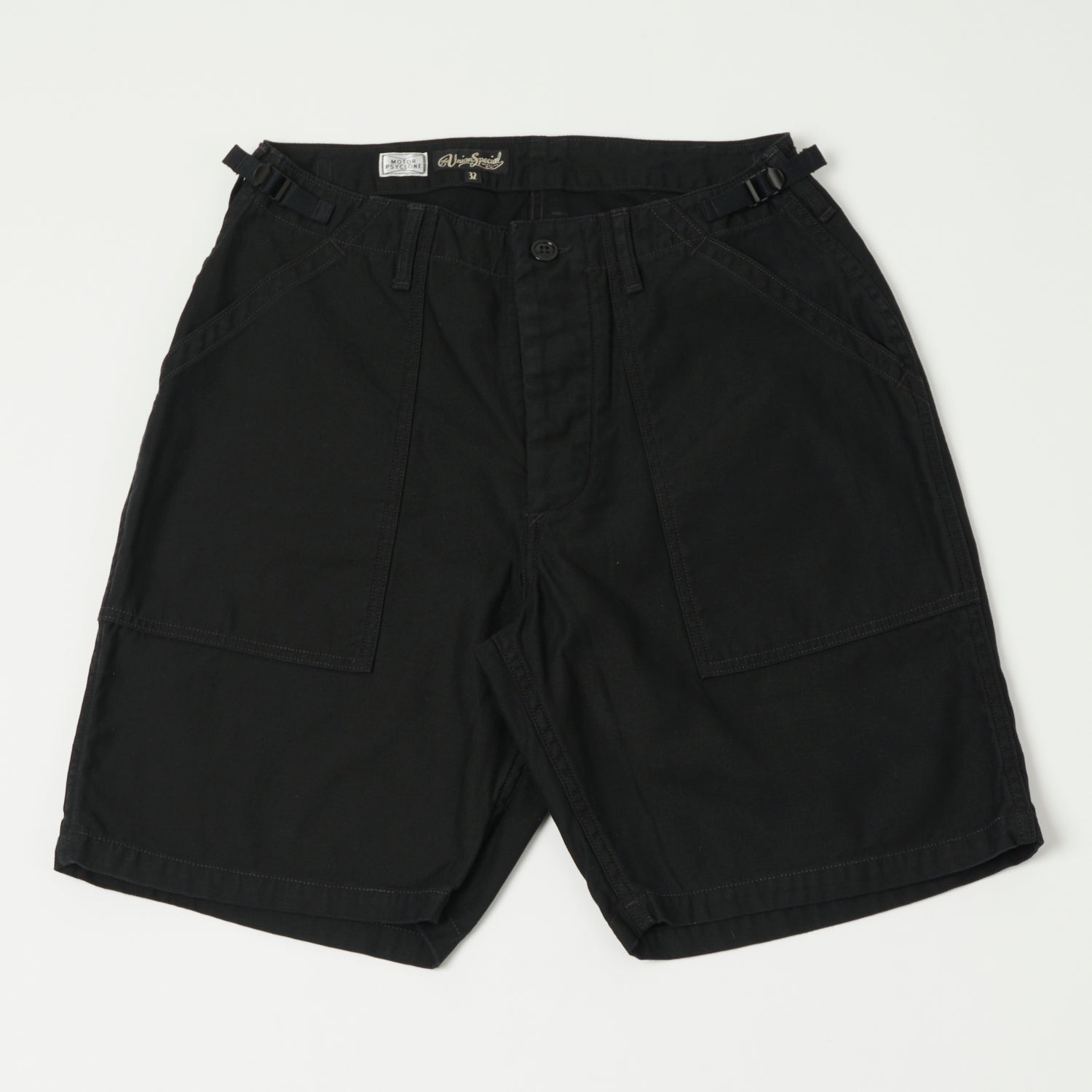 Freewheelers & Co Motor Psyclone 'Garage Crew' Work Short - Black
