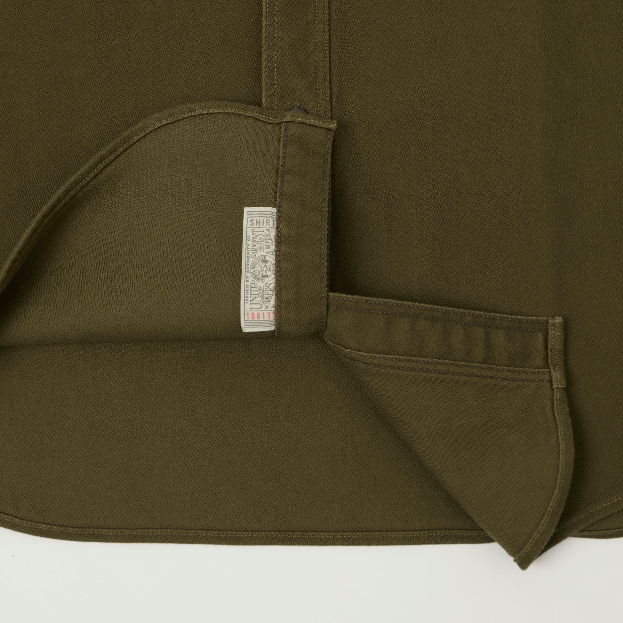 Freewheelers & Co Union Special Overalls 'Gemsa' Work Shirt - Khaki Olive