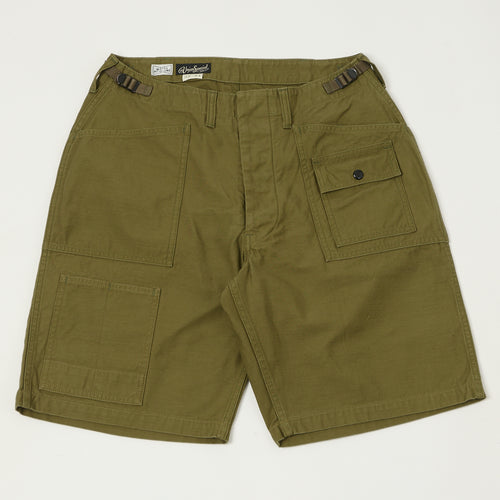 Freewheelers & Co Motor Psyclone 'Grunts' Shorts - Olive