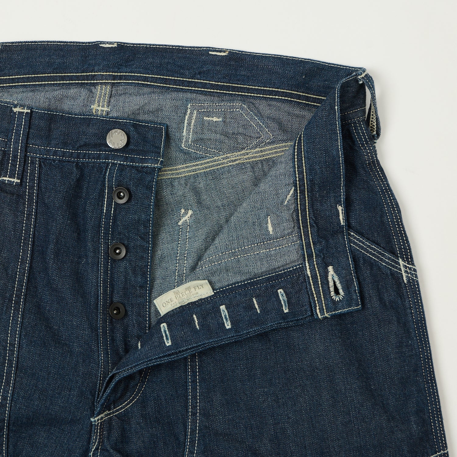 Freewheelers & Co Ironall 'Lot 102 Denim Overalls' Trouser - Indigo