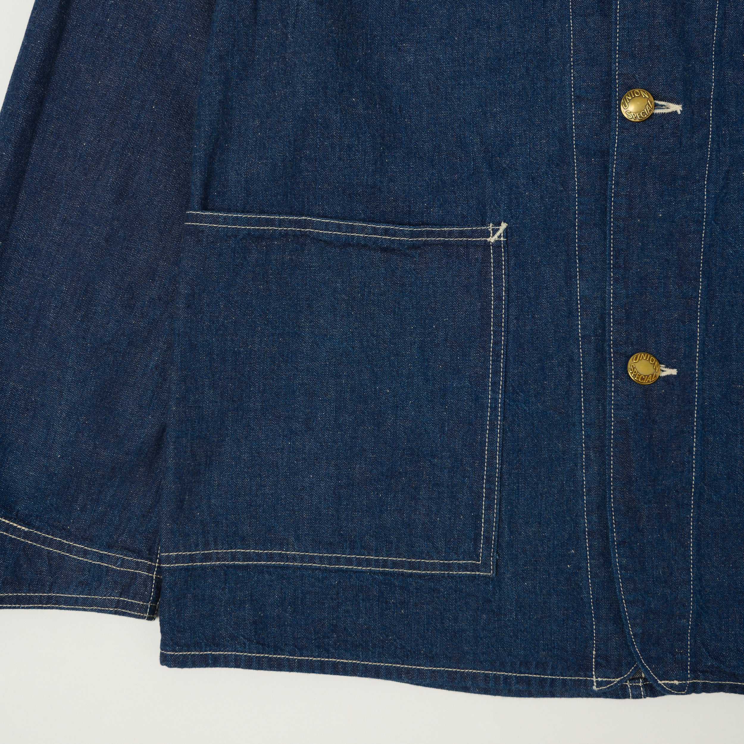 Freewheelers & Co Union Special Overalls 'Iron Wharf' 8oz. Denim Work Coat - One Wash
