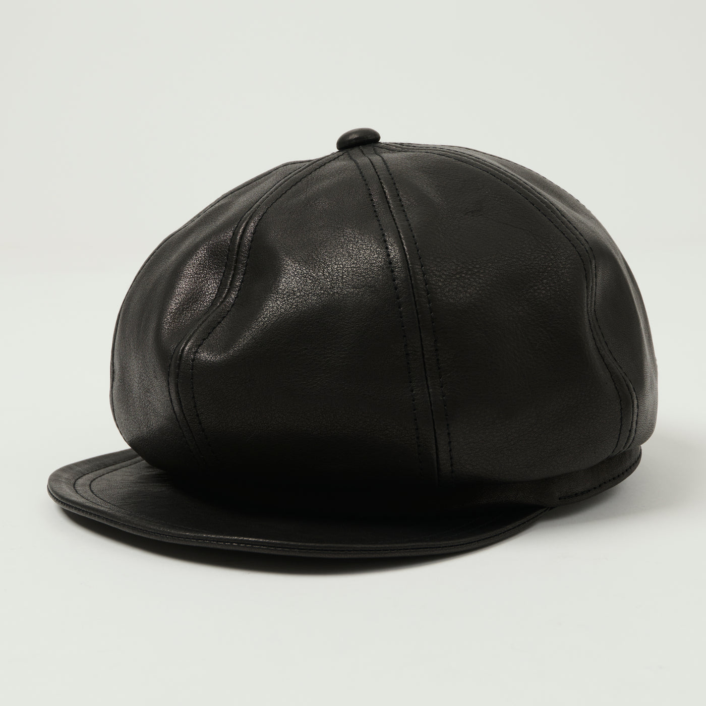 Freewheelers & Co Union Special Overalls Leather 'Jam Buster' Hat - Black