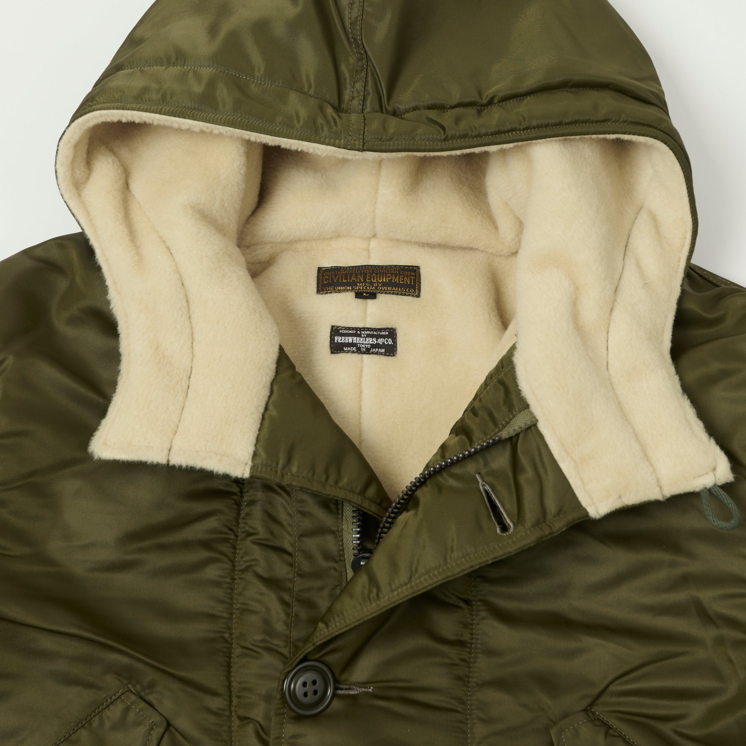 Freewheelers & Co Union Special Overalls 'M-1949' Air Crew Coat - Khaki Olive