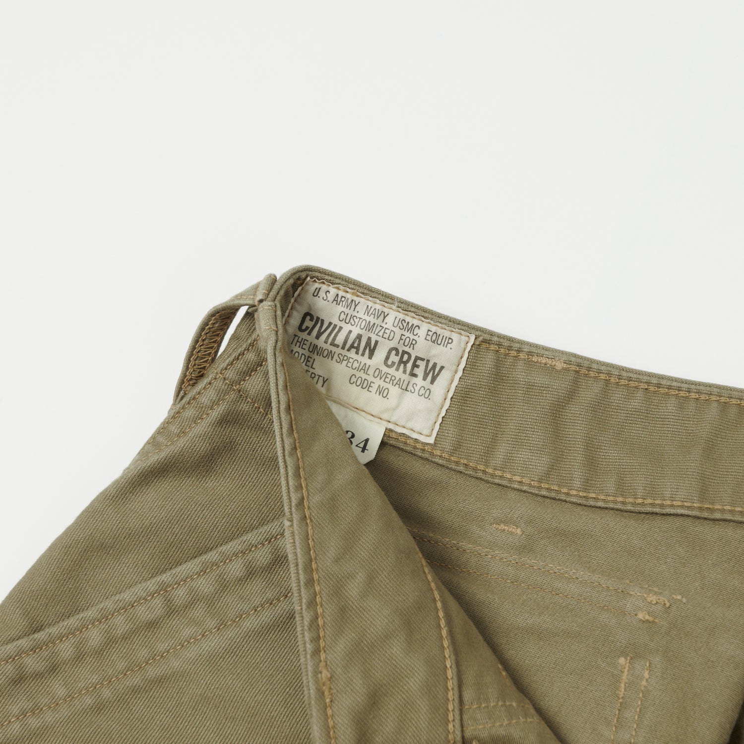 Freewheelers & Co Military Utility Trouser - Khaki Beige