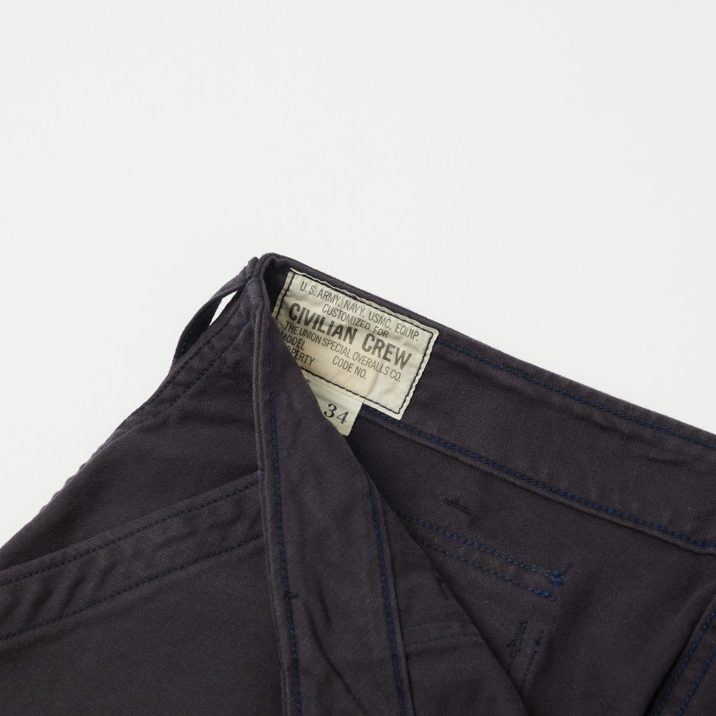 Freewheelers & Co Military Utility Trouser - Eggplant Navy