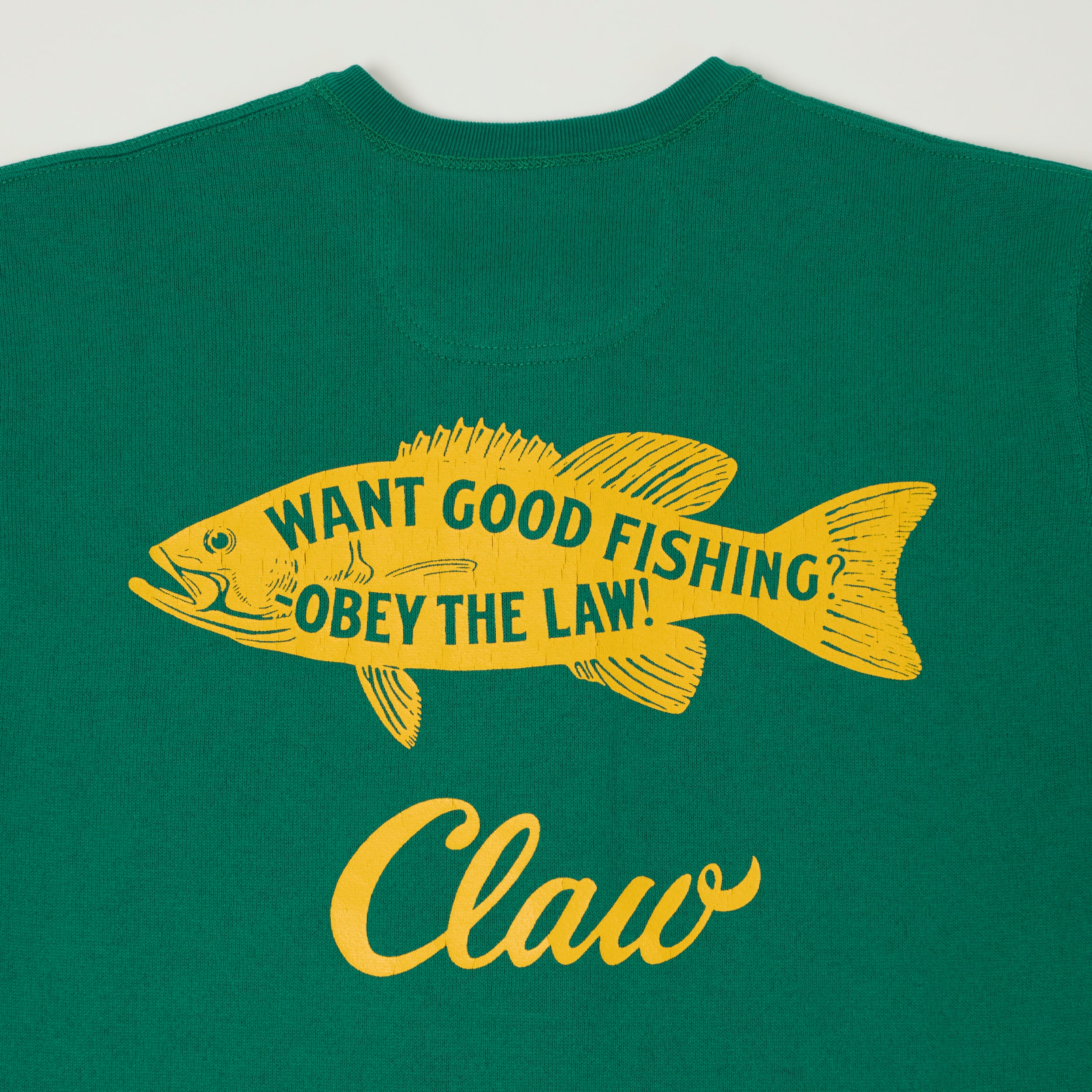 Freewheelers & Co Power Wear 'Claw' Long Sleeve Henley - Green