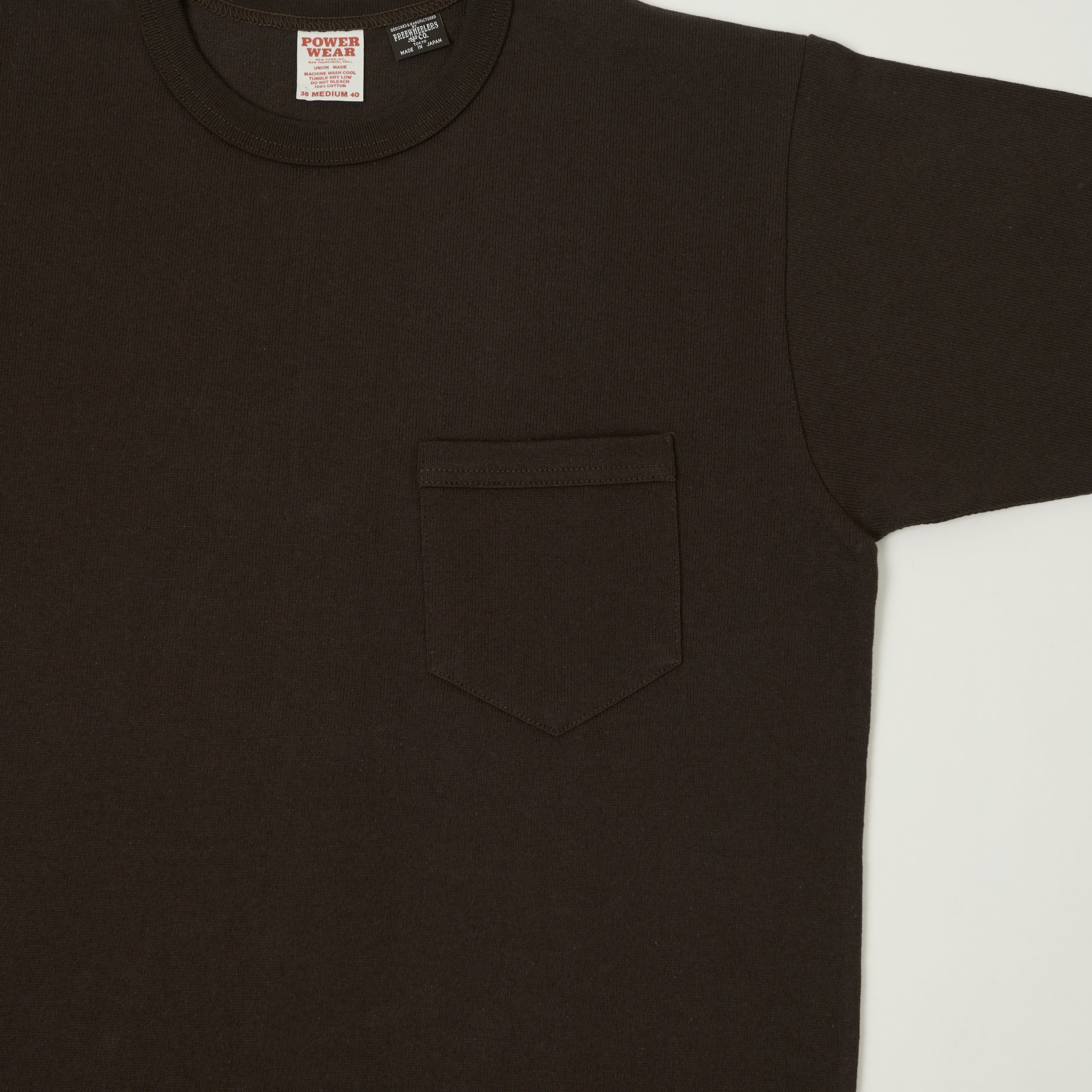 Freewheelers & Co Power Wear Short Sleeve Pocket T-Shirt - Jet Black