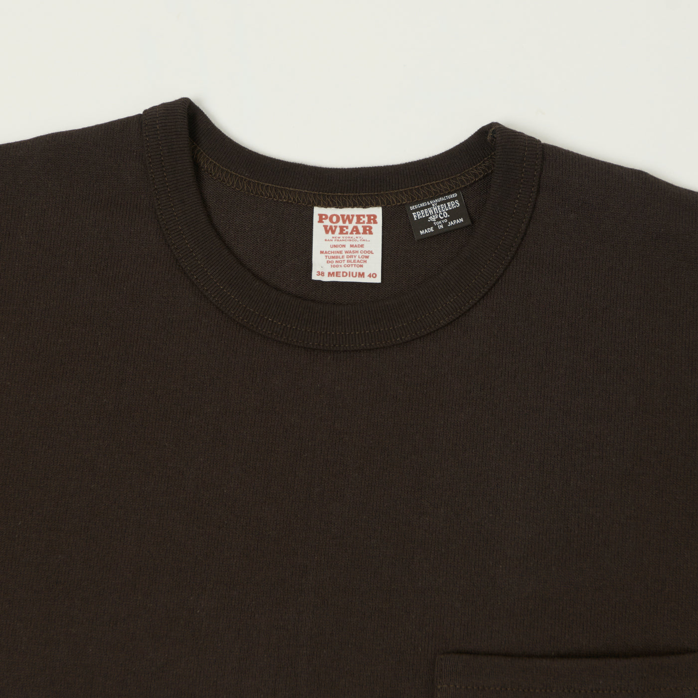 Freewheelers & Co Power Wear Short Sleeve Pocket T-Shirt - Jet Black