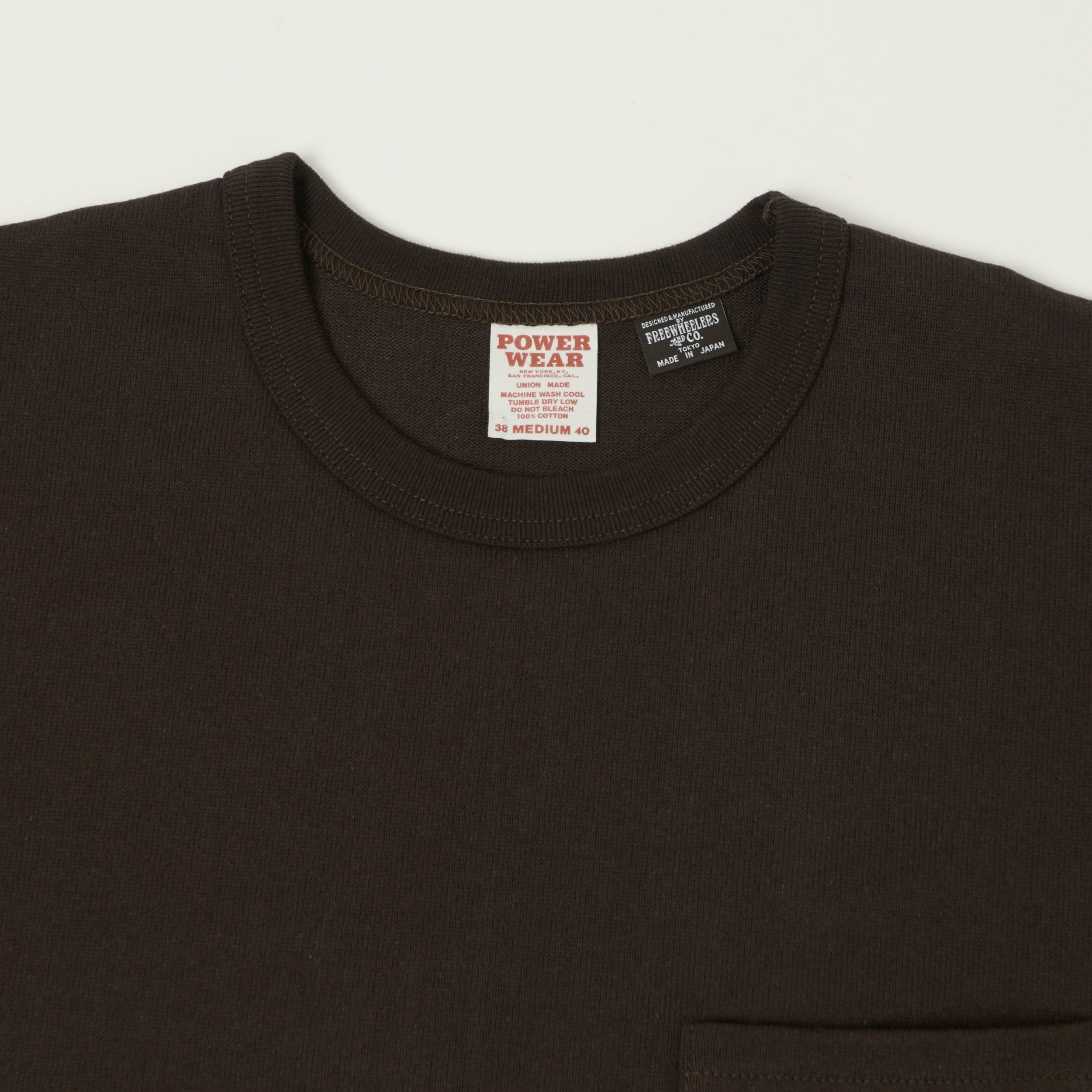 Freewheelers & Co Power Wear Short Sleeve Pocket T-Shirt - Jet Black