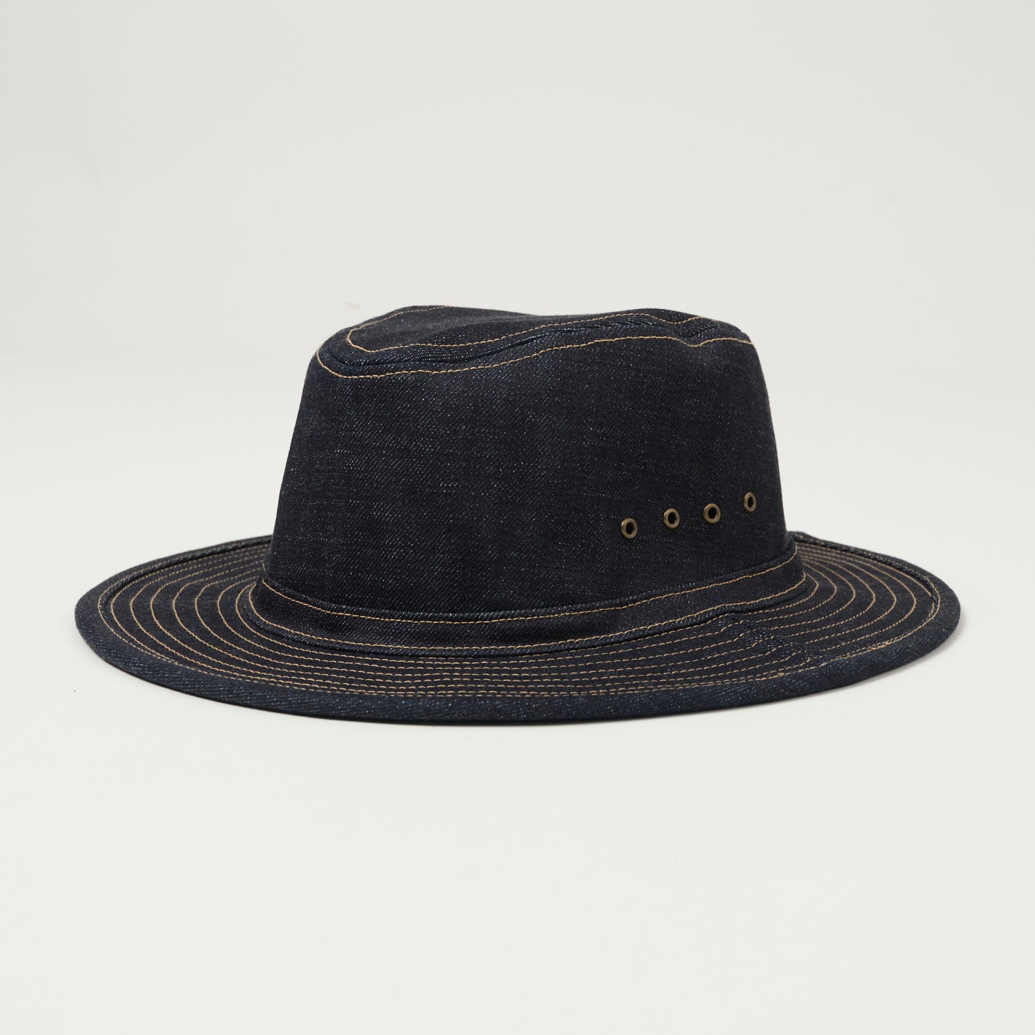 Freewheelers & Co Great Lakes 'Smokey Bear' Woodsman Hat - Indigo Denim