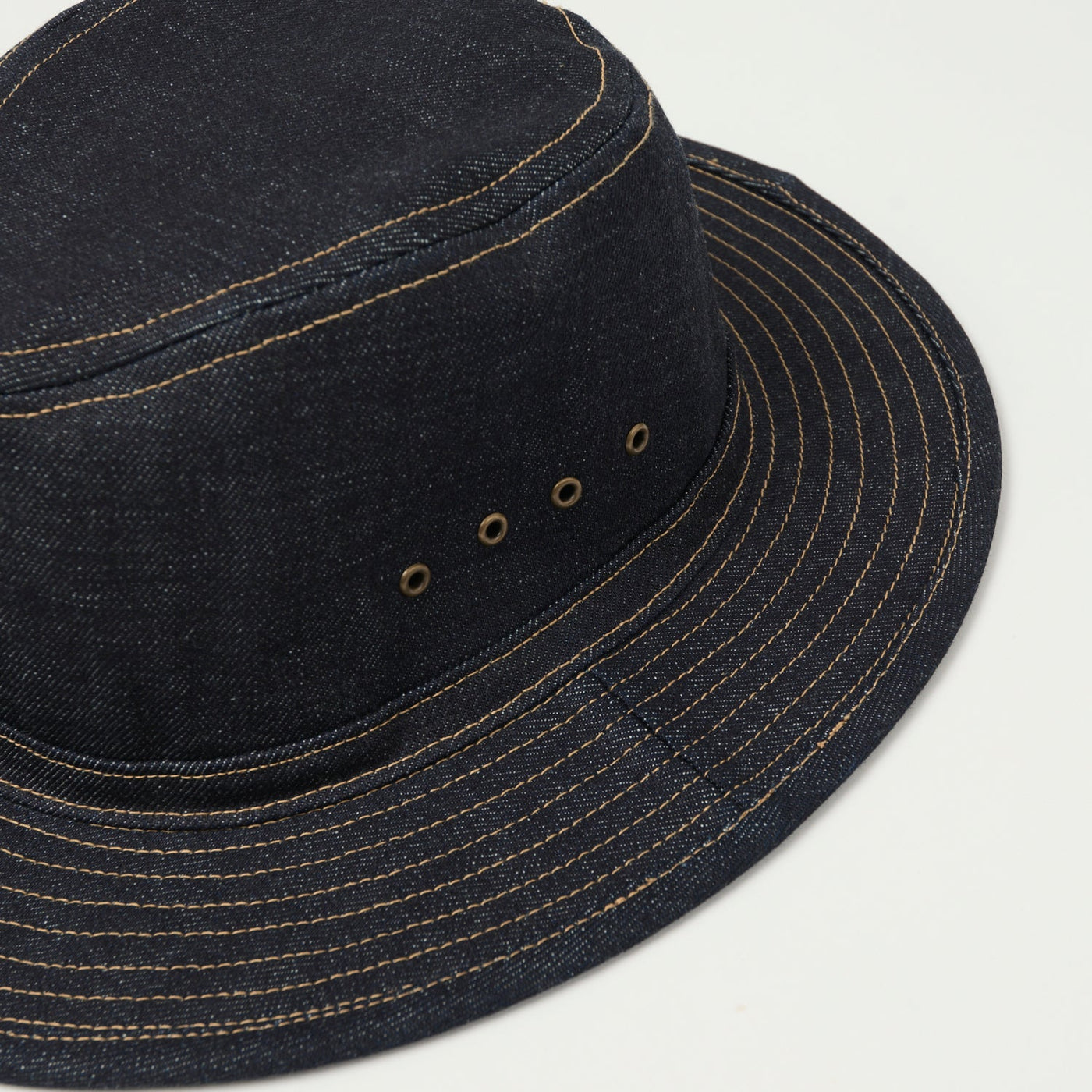 Freewheelers & Co Great Lakes 'Smokey Bear' Woodsman Hat - Indigo Denim