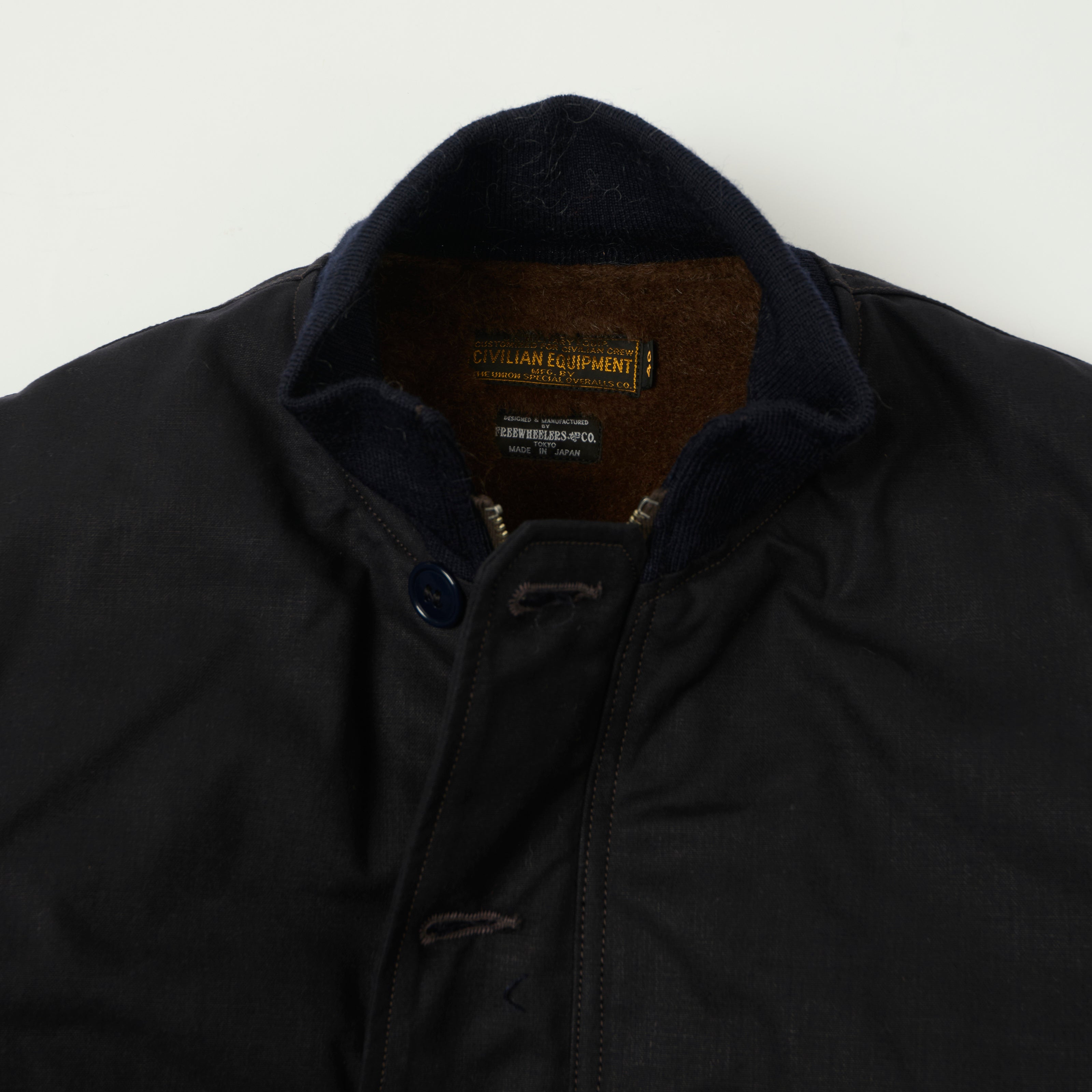 Freewheelers & Co Union Special Overalls Civilian Deck Jacket - Dark Navy
