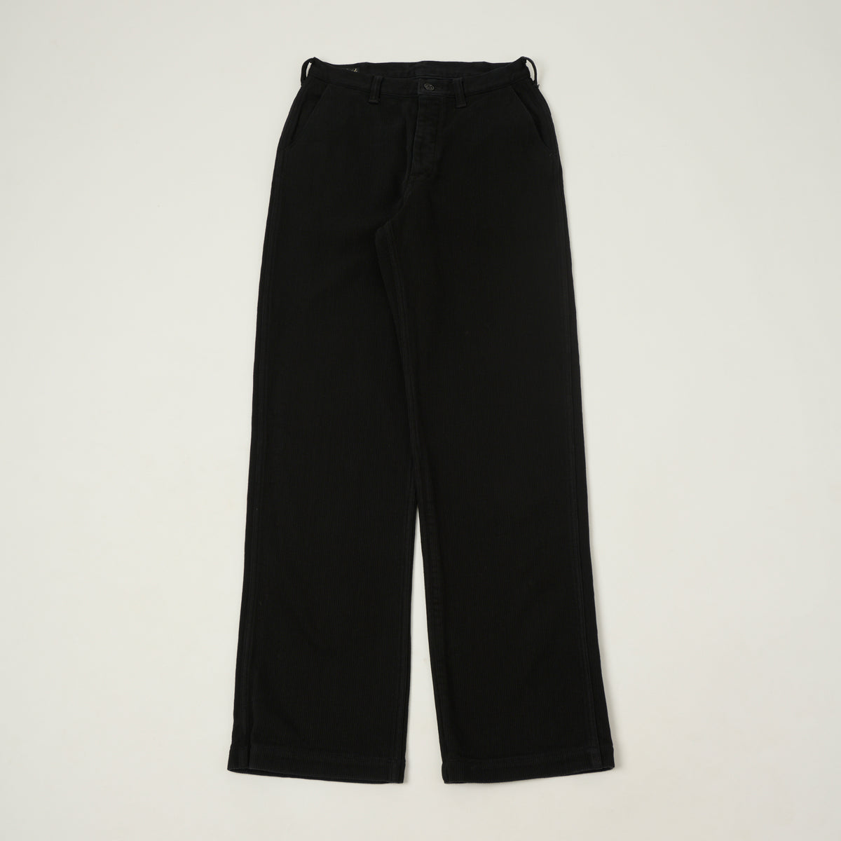 Freewheelers & Co Motor Psyclone 'Black Rogue' Bedford Cord Trousers - Rude Black