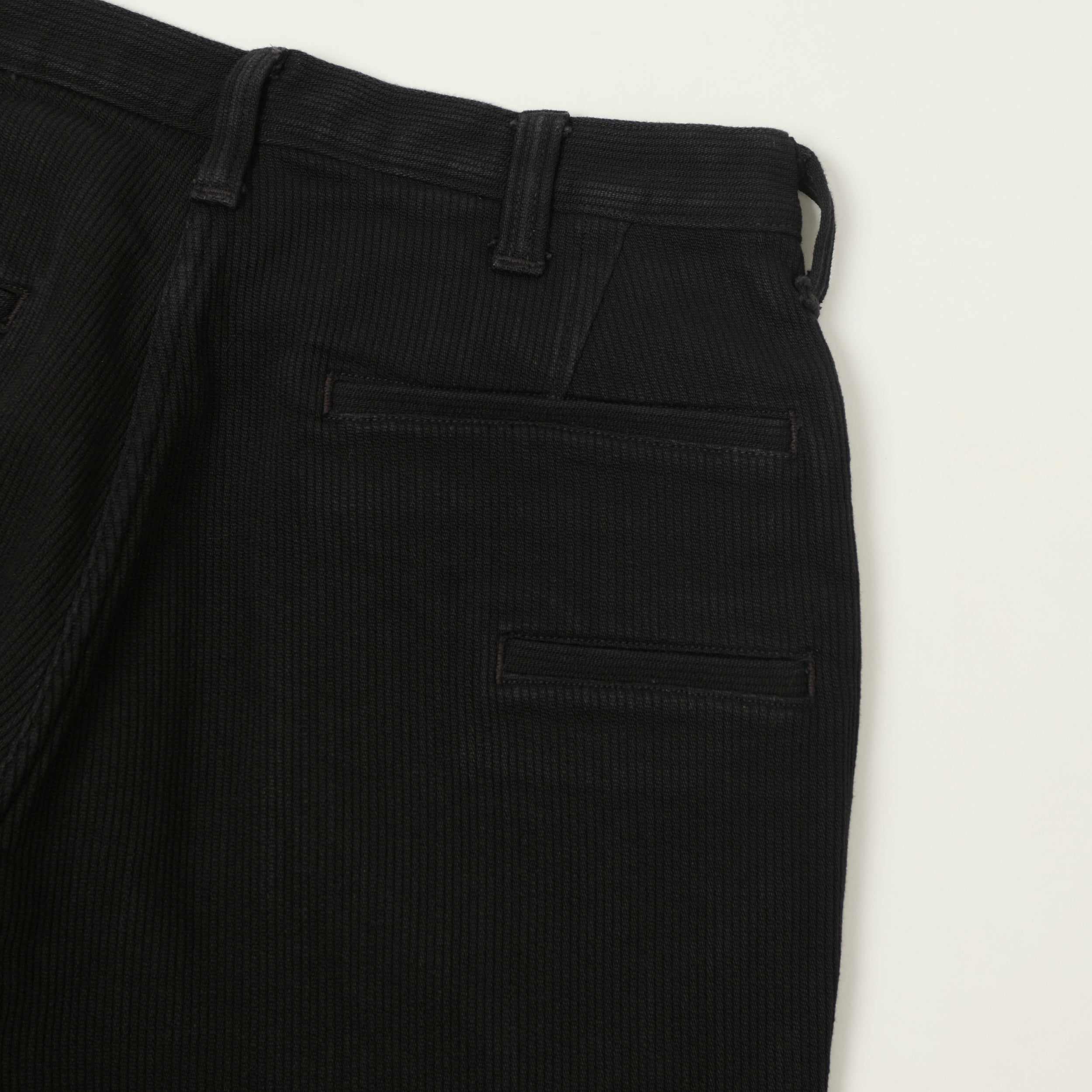 Freewheelers & Co Motor Psyclone 'Black Rogue' Bedford Cord Trousers - Rude Black