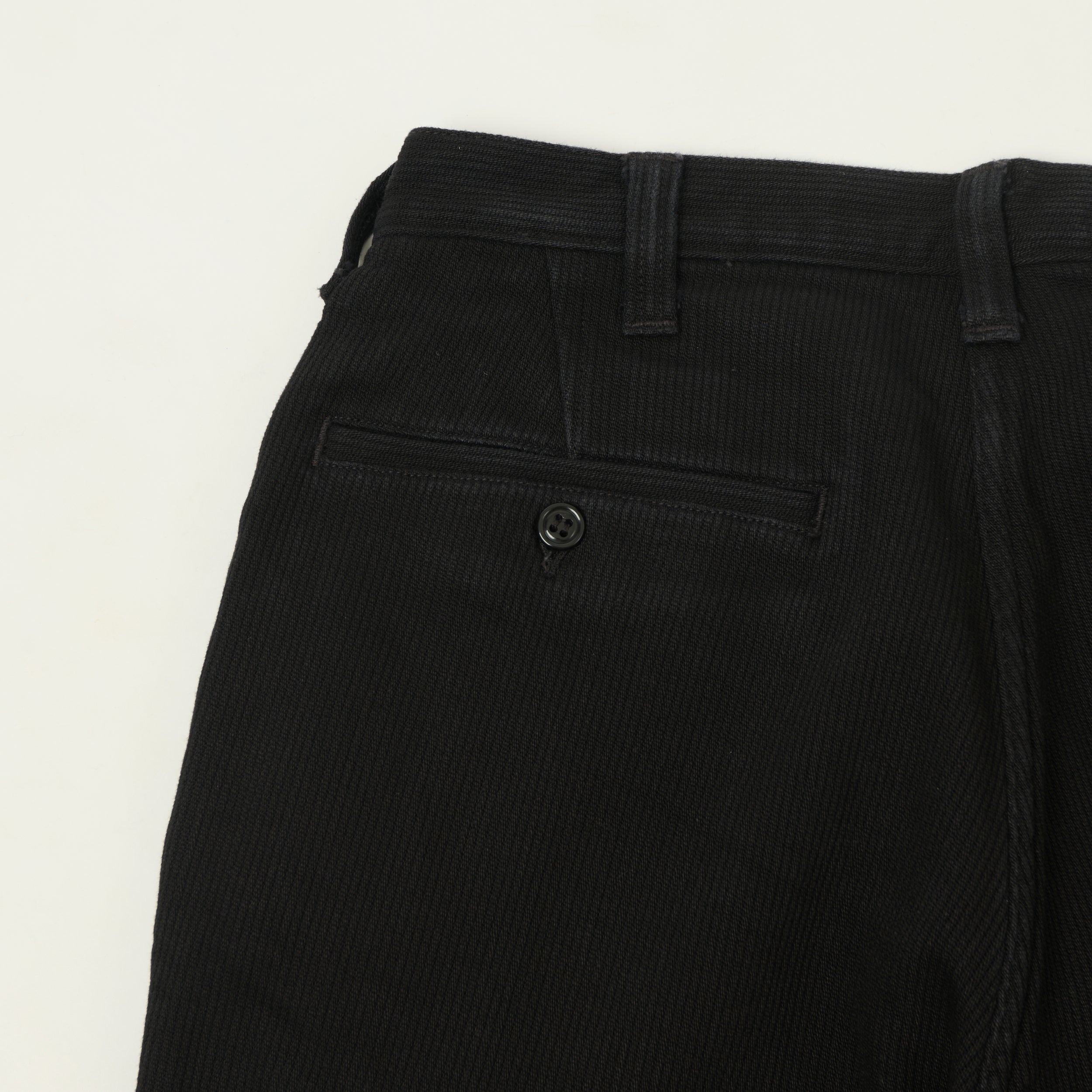 Freewheelers & Co Motor Psyclone 'Black Rogue' Bedford Cord Trousers - Rude Black