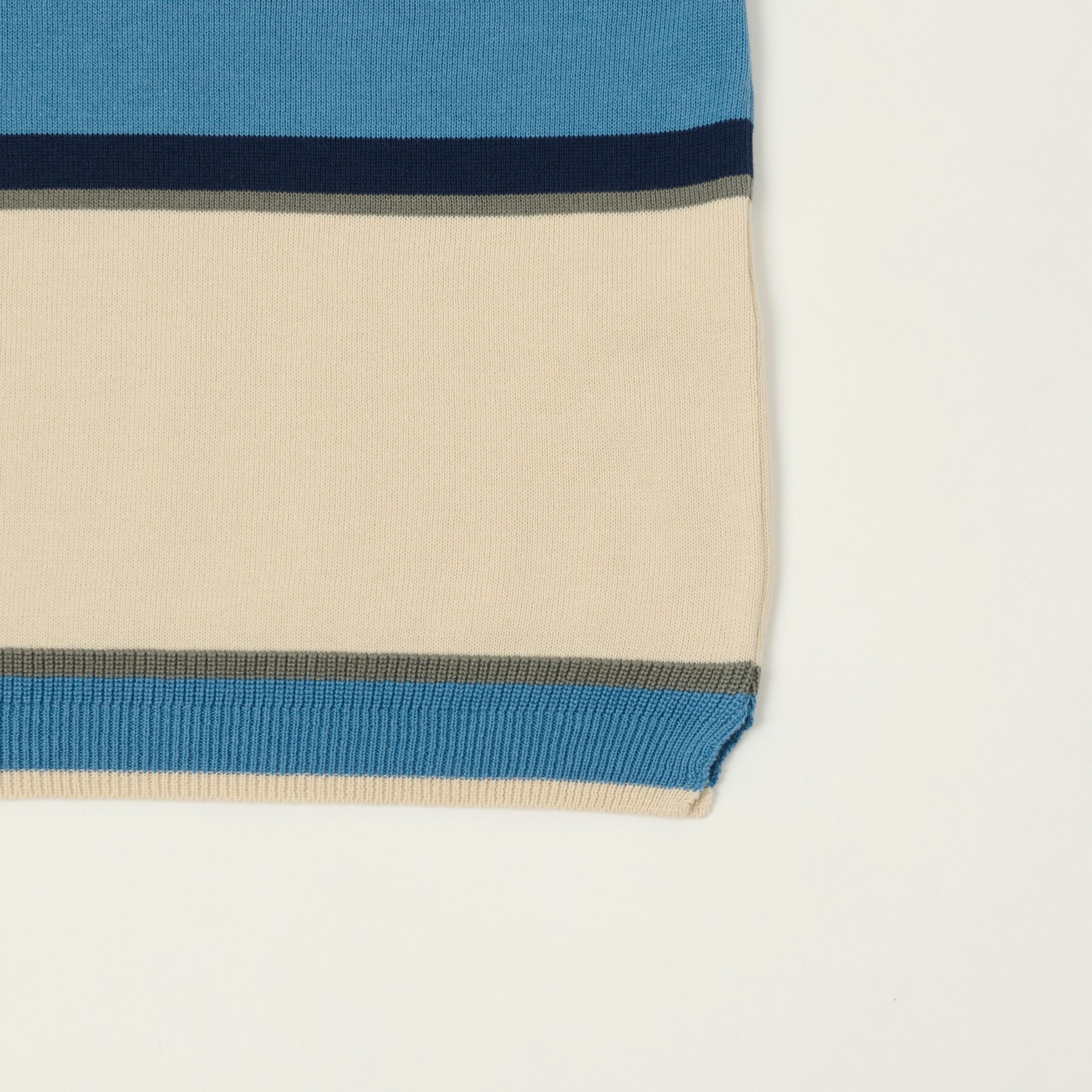 Fujito Border Knit T-Shirt - White