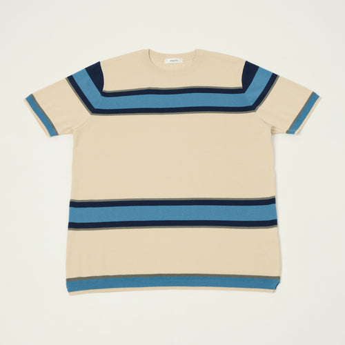 Fujito Border Knit T-Shirt - White