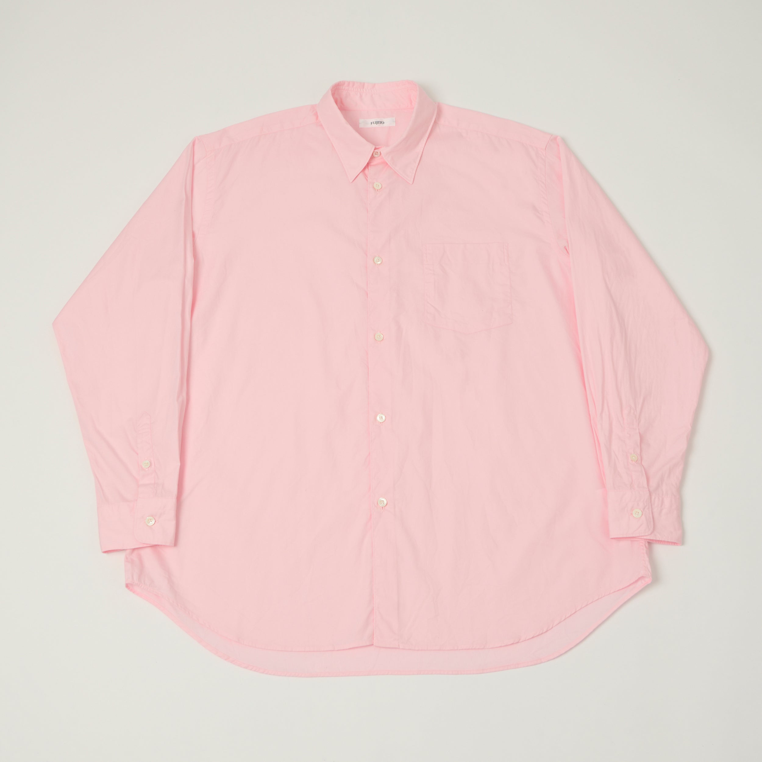 Fujito 'Big Sleeve' Button Up Shirt - Pink