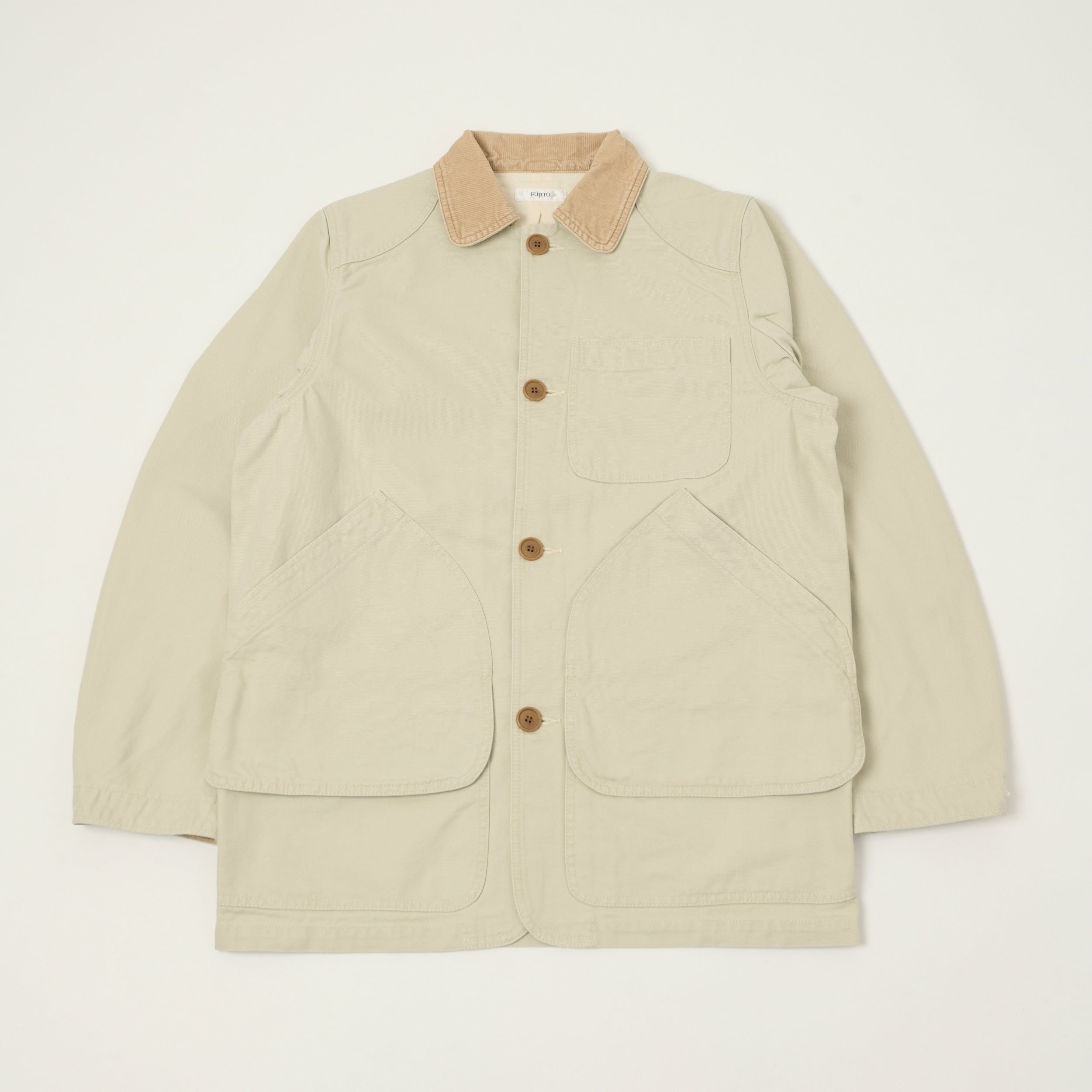 Fujito Duck Canvas Hunting Jacket - Light Beige