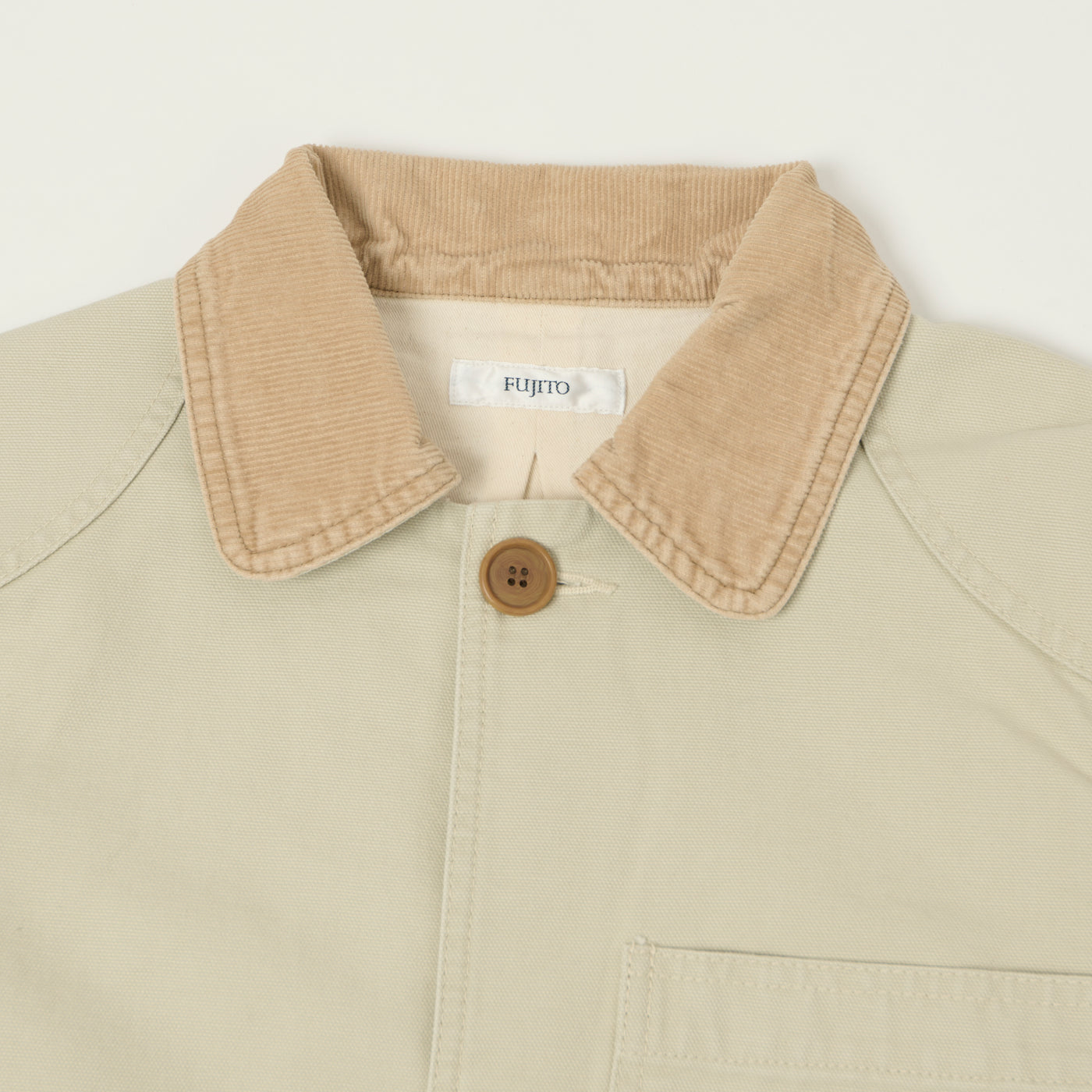 Fujito Duck Canvas Hunting Jacket - Light Beige