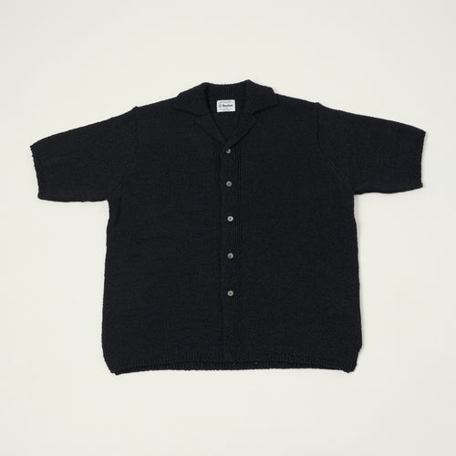 Yonetomi 'Moku' Gima Slub Knit Shirt - Navy/Black