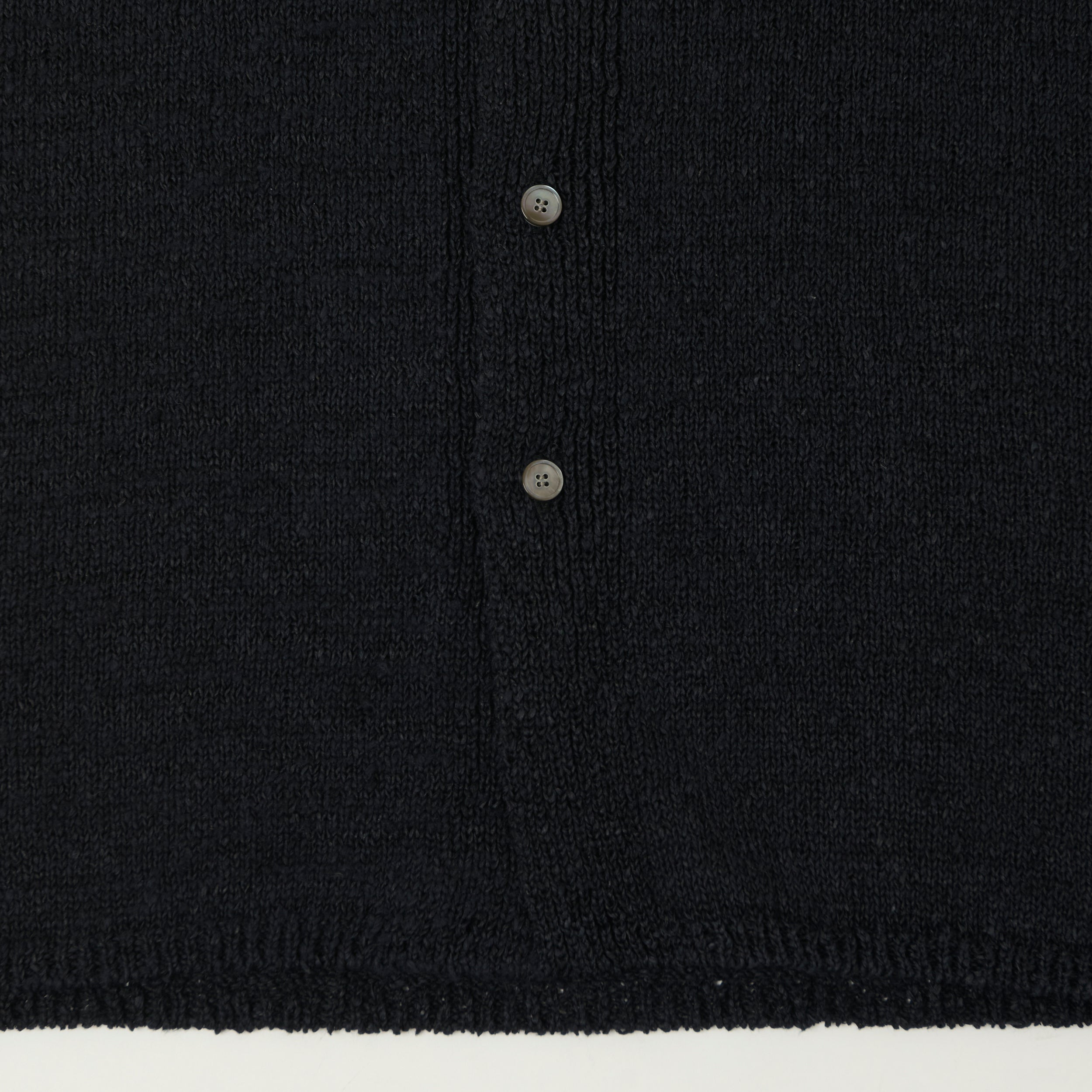 Yonetomi 'Moku' Gima Slub Knit Shirt - Navy/Black