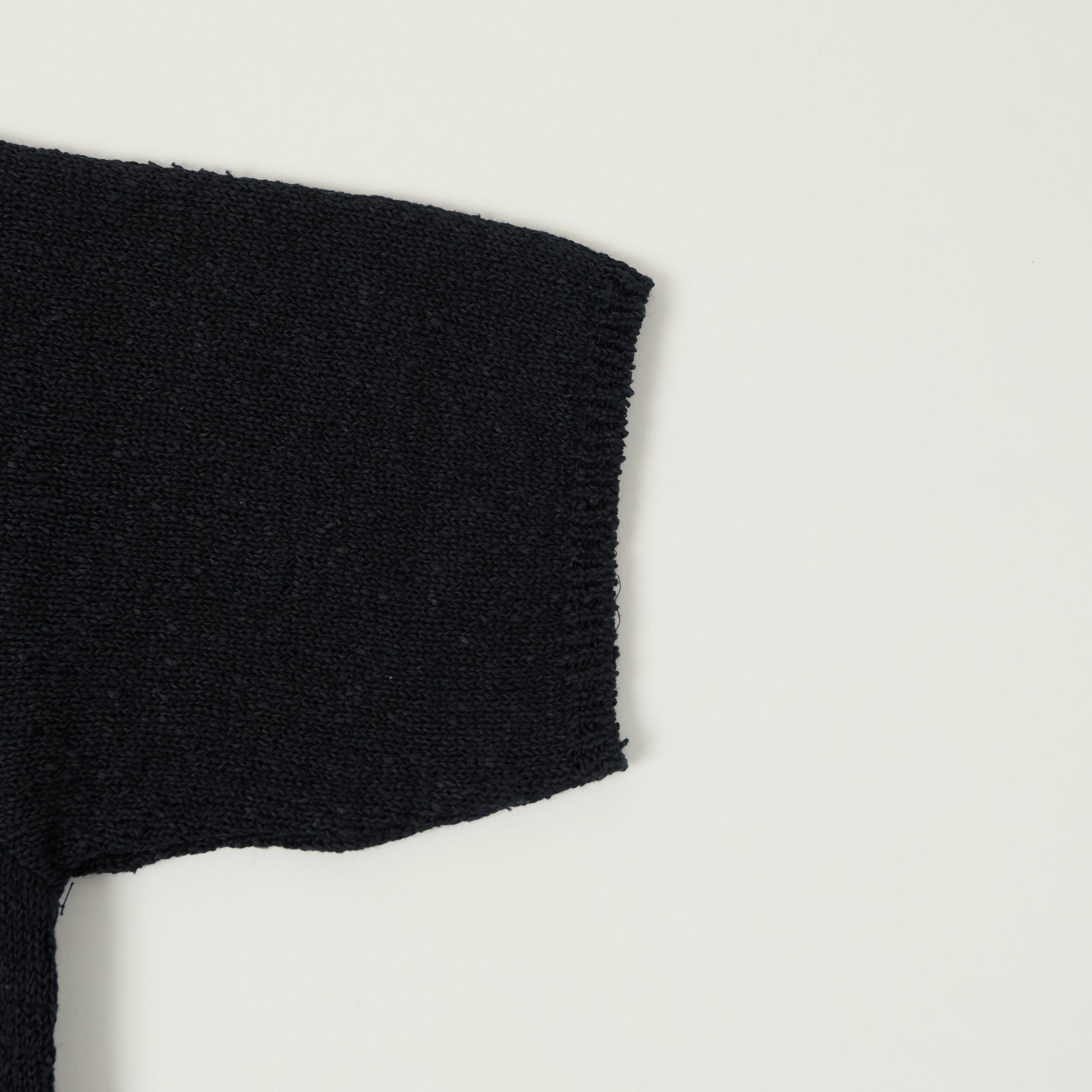 Yonetomi 'Moku' Gima Slub Knit Shirt - Navy/Black