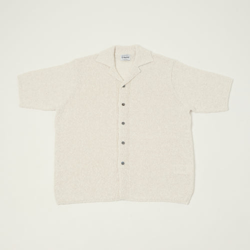 Yonetomi 'Moku' Gima Slub Knit Shirt - White/Light Grey