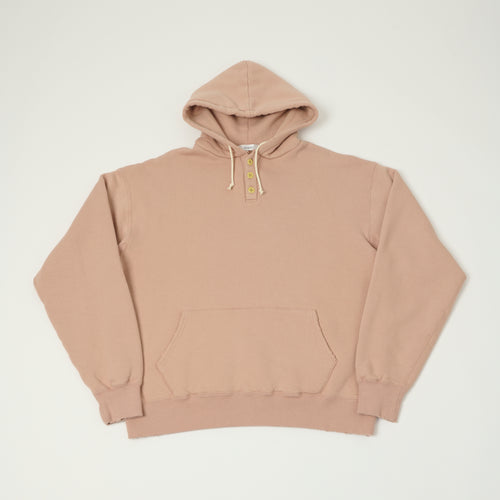 Fujito Henley Neck Sweat Parka - Smokey Pink