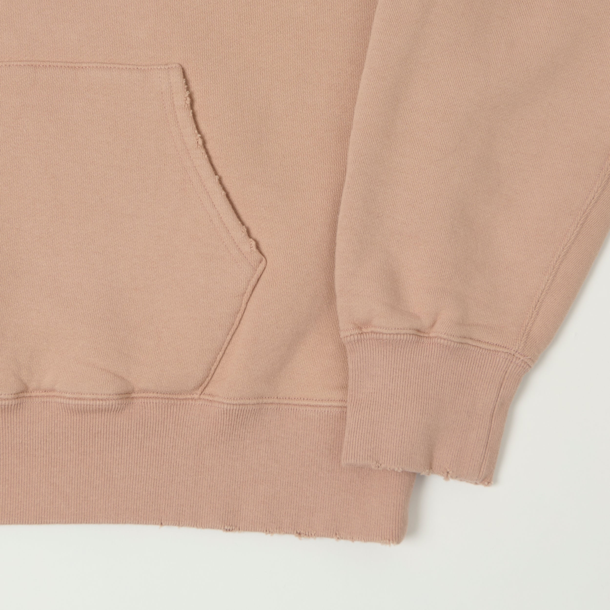 Fujito Henley Neck Sweat Parka - Smokey Pink