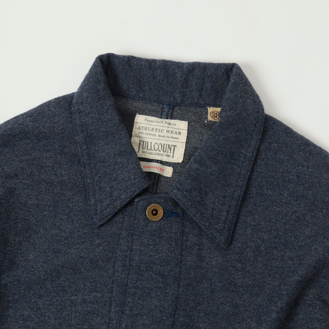 FULLCOUNT 2015 Wool/Cashmere Lightweight Overshirt - Navy