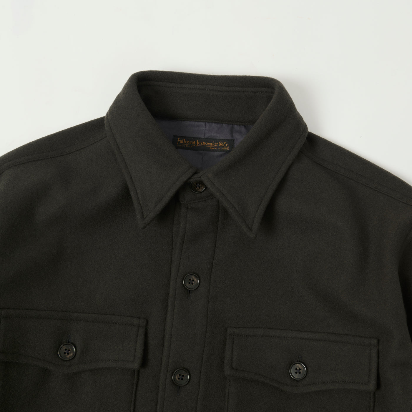 FULLCOUNT 4088S Heavy Wool CPO Shirt - Black
