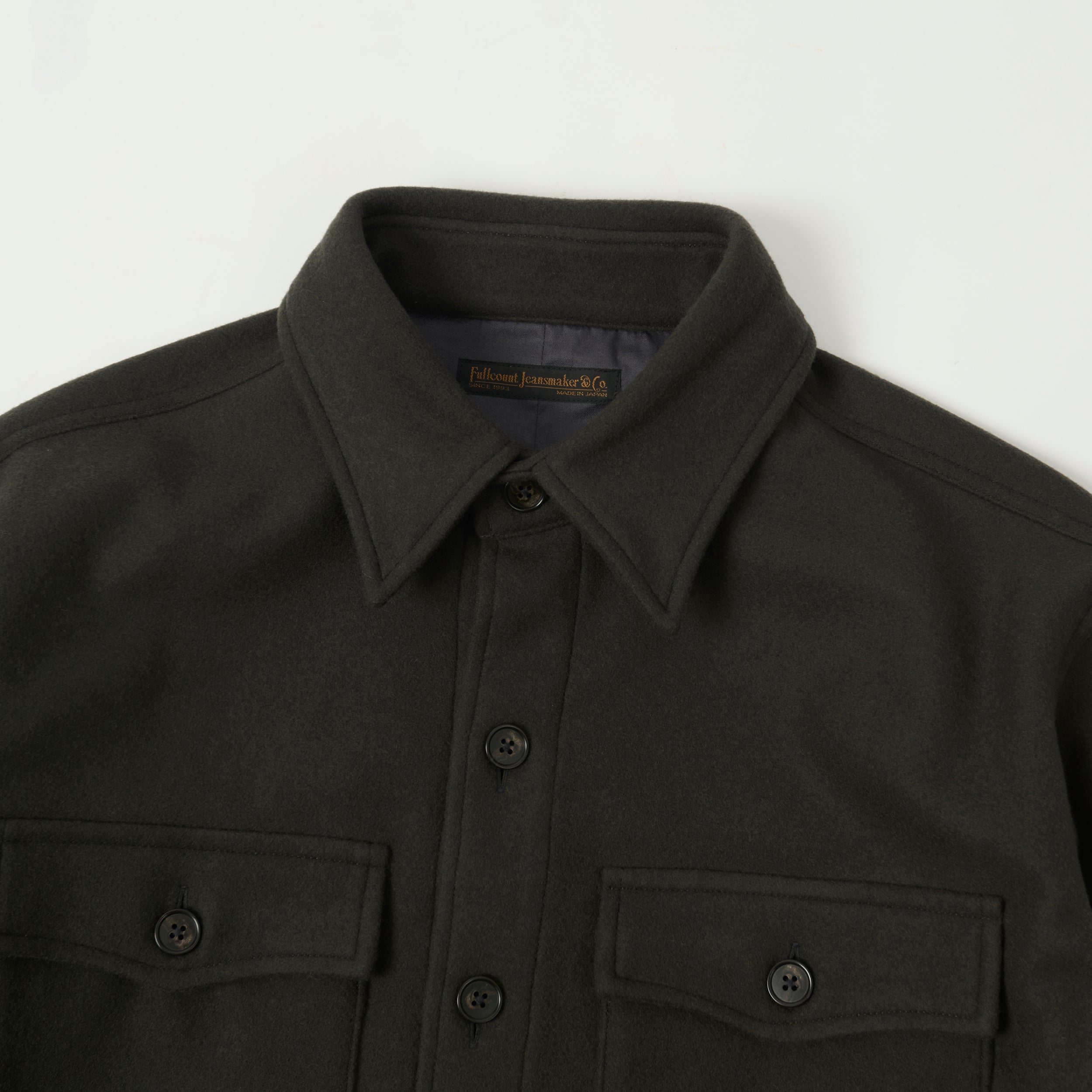 FULLCOUNT 4088S Heavy Wool CPO Shirt - Black