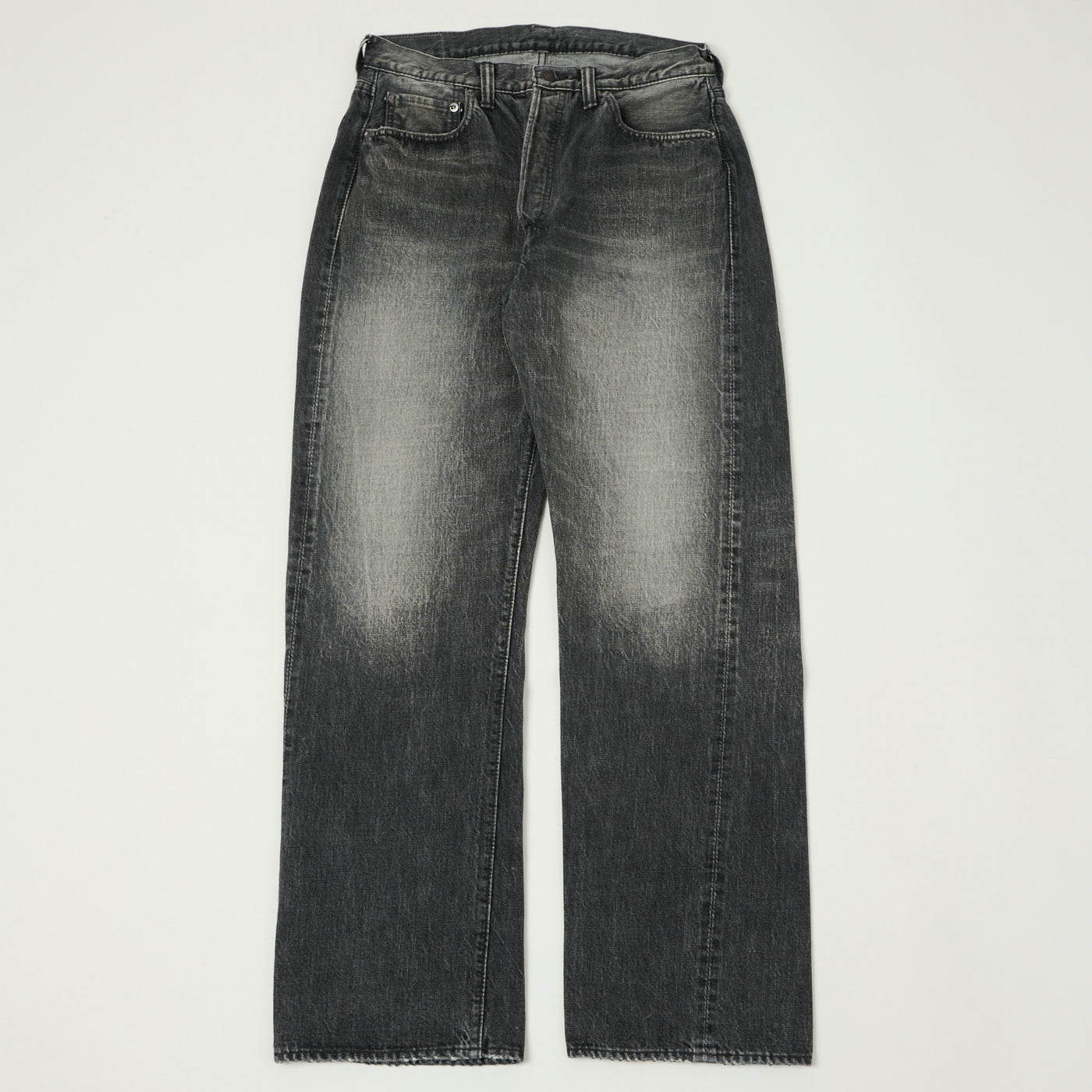 FULLCOUNT 0105 13.7oz Wide Straight Jean - Black 'Dartford' Wash