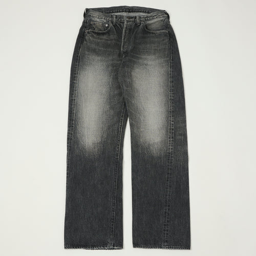 FULLCOUNT 0105 13.7oz Wide Straight Jean - Black 'Dartford' Wash