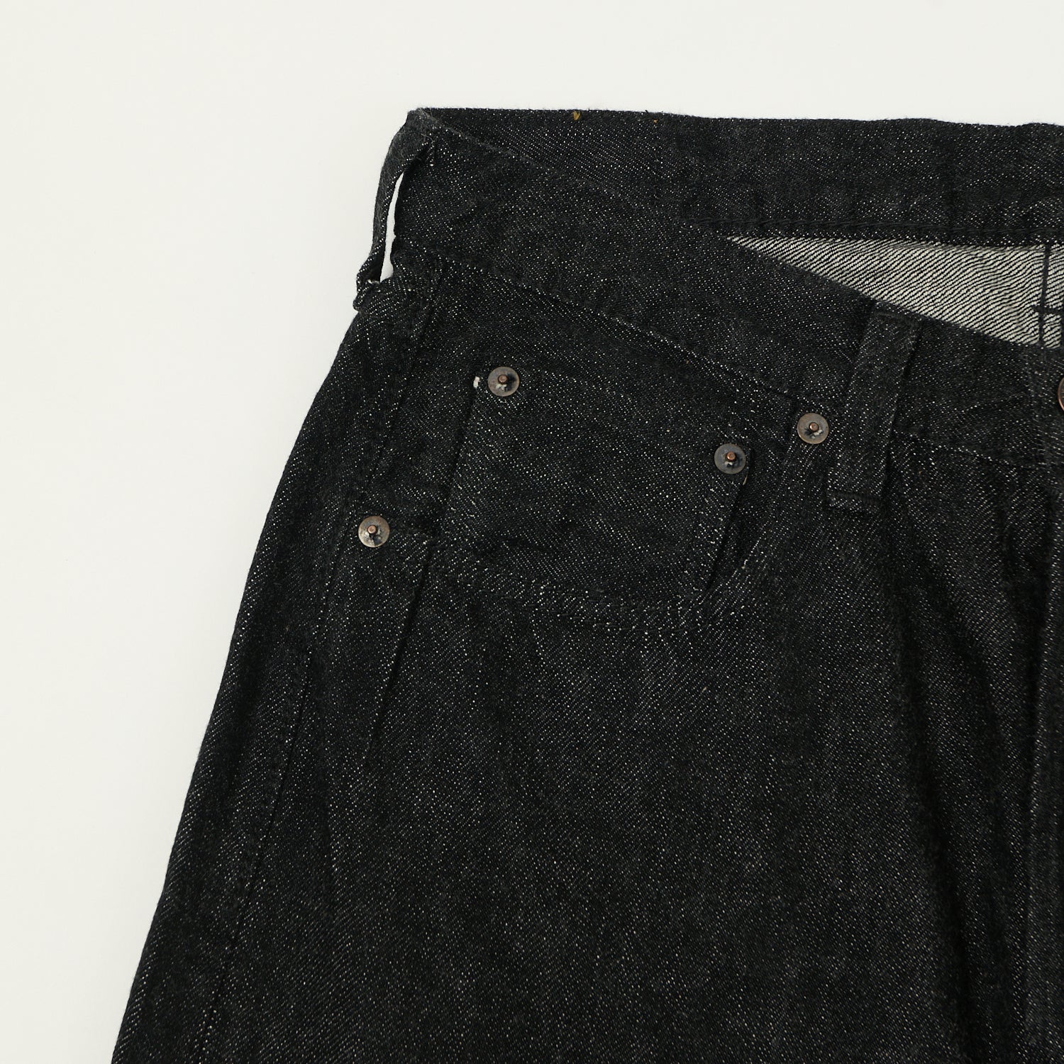 FULLCOUNT 0105SS 'Super Smooth' 11.5oz Wide Straight Jean - Black One Wash