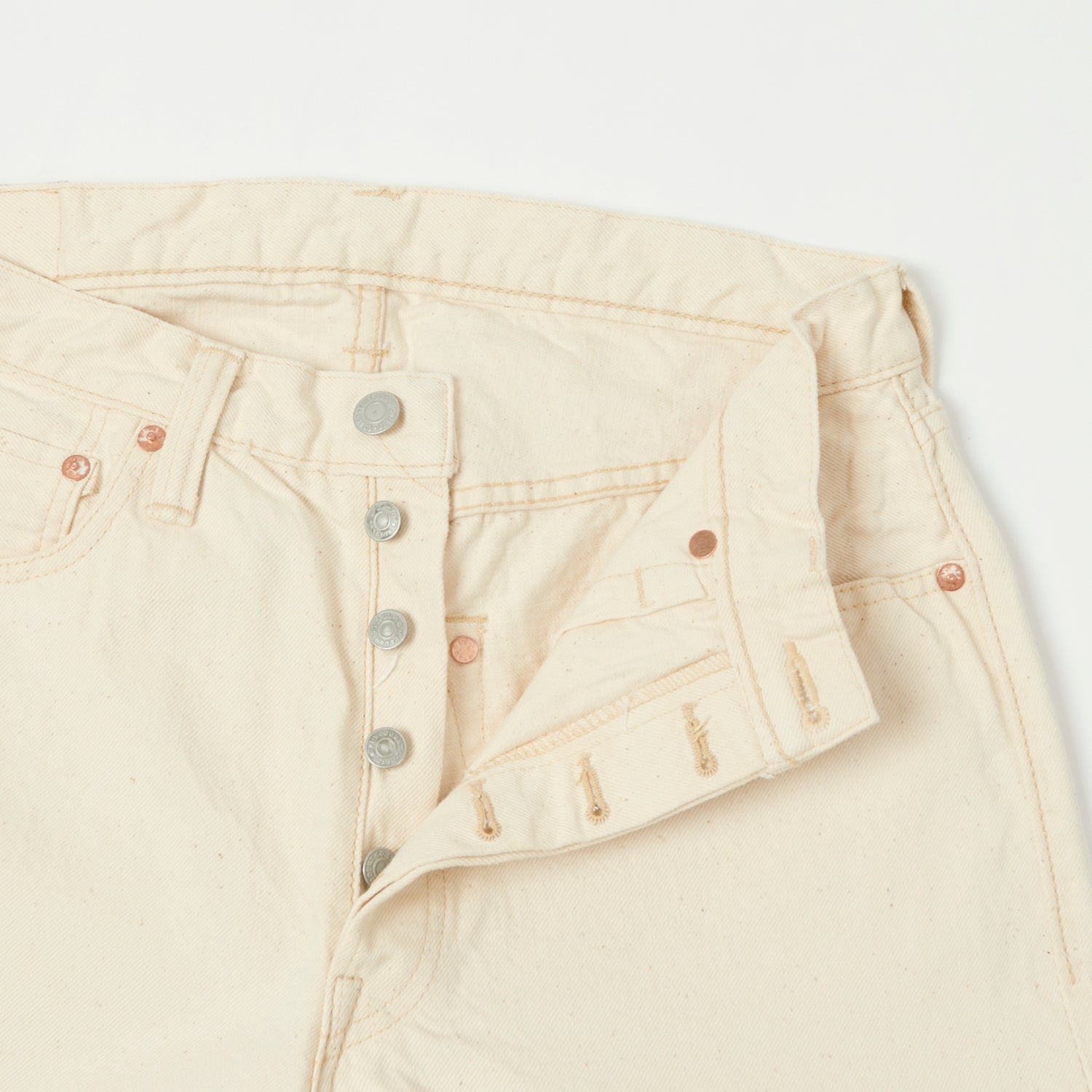 FULLCOUNT 0105 13.7oz Wide Straight Jean - Ecru One Wash