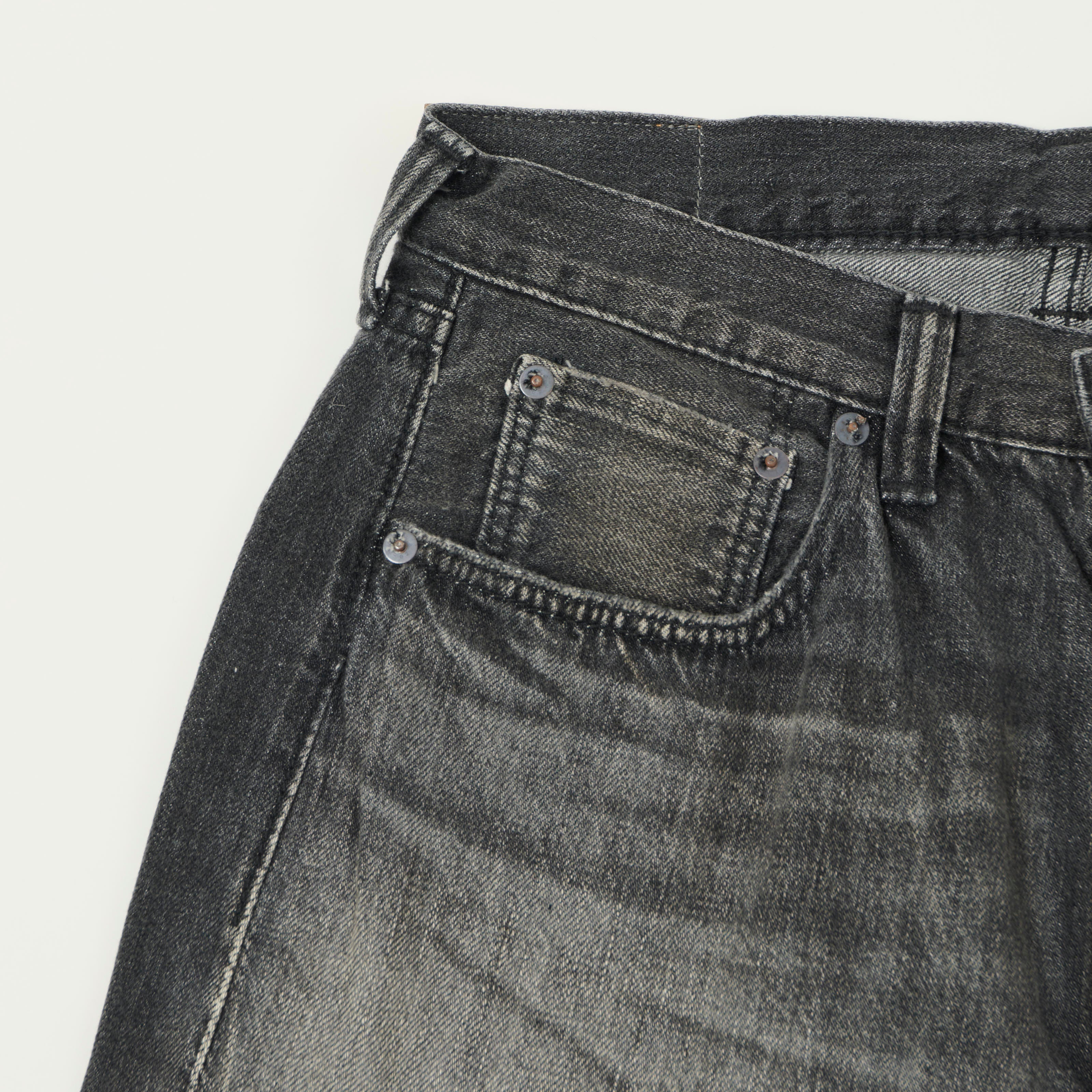 FULLCOUNT 0105SS 'Super Smooth' 11.5oz Wide Straight Jean - Black 'Dartford' Wash