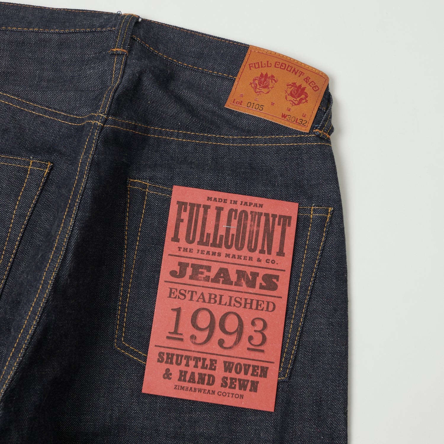 FULLCOUNT 0105 13.7oz Wide Straight Jean - Raw