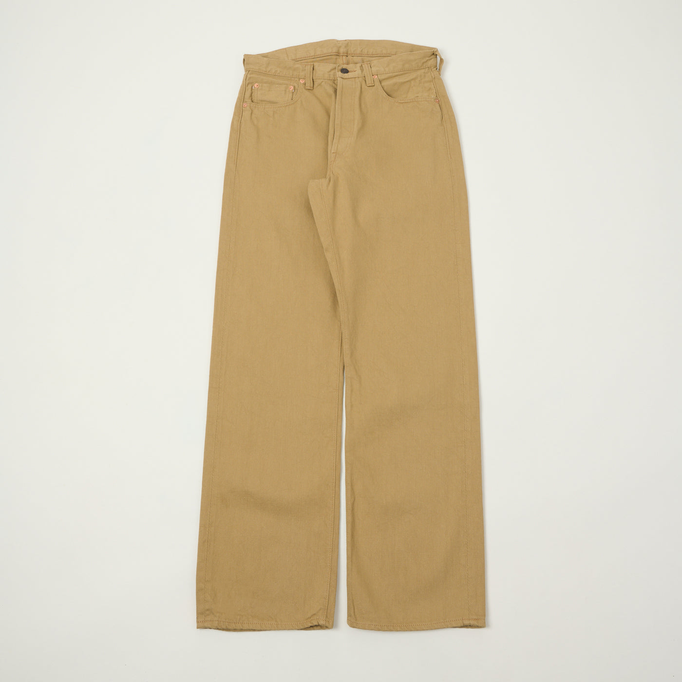 FULLCOUNT 0105 12oz Wide Straight Jean - Beige