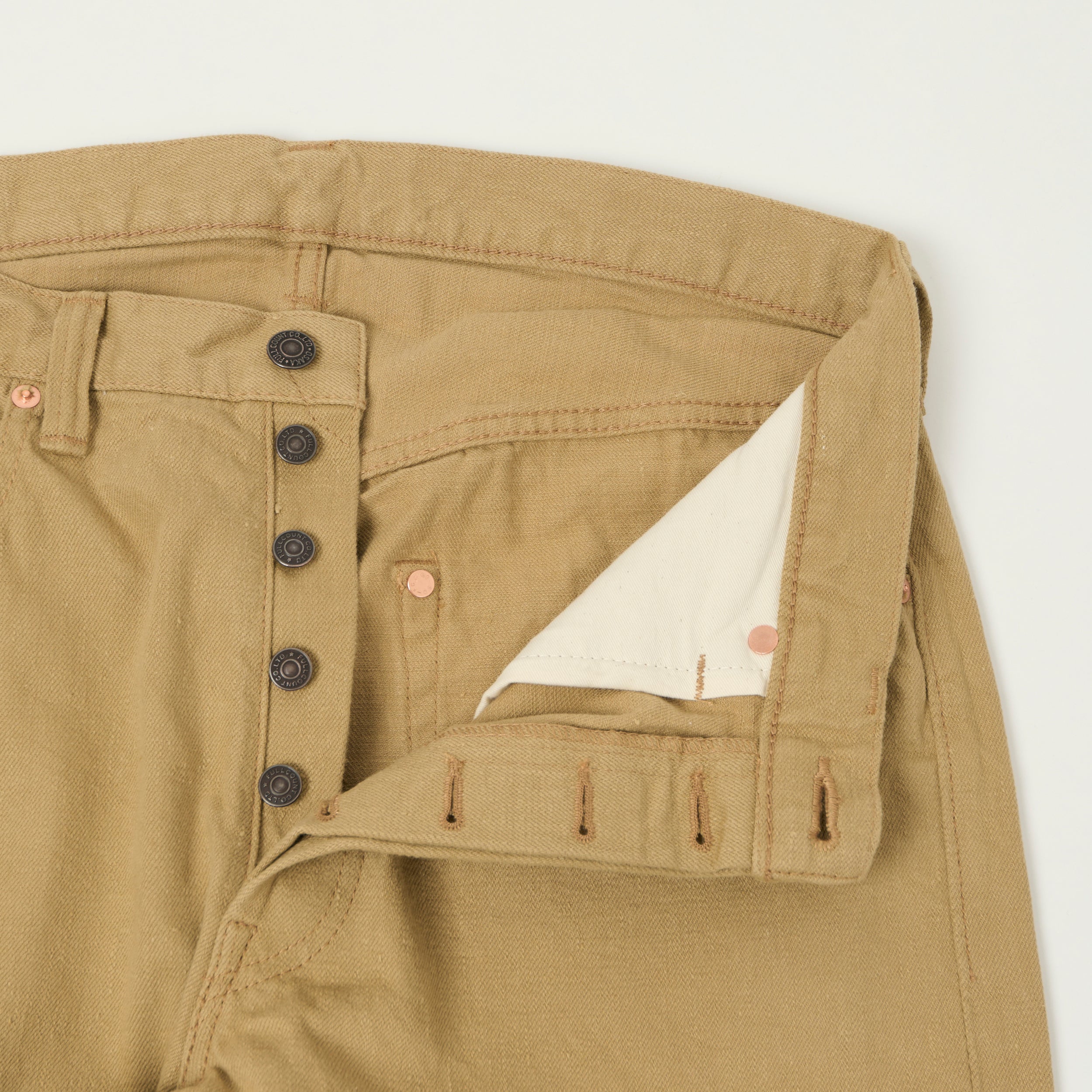 FULLCOUNT 0105 12oz Wide Straight Jean - Beige