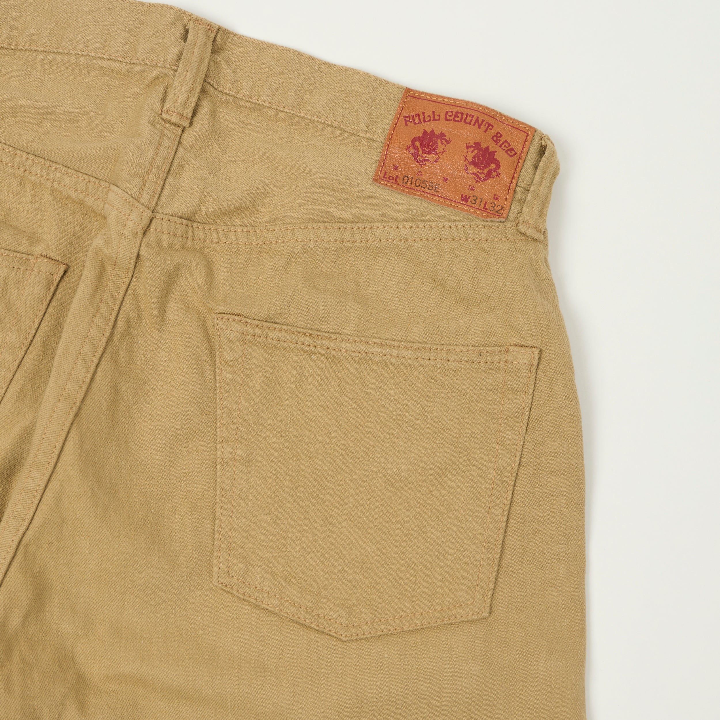 FULLCOUNT 0105 12oz Wide Straight Jean - Beige