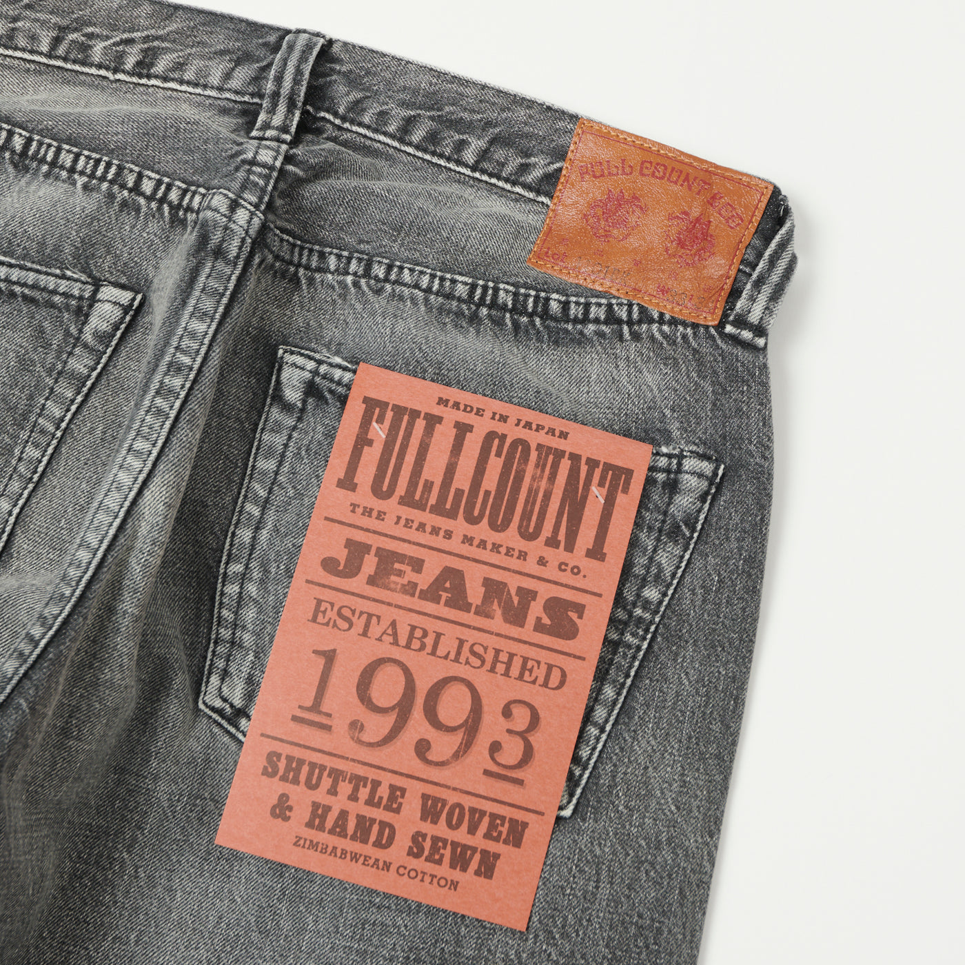 FULLCOUNT 1101 13.7oz Loose Straight Jean - Black 'Splatter Dartford' Wash