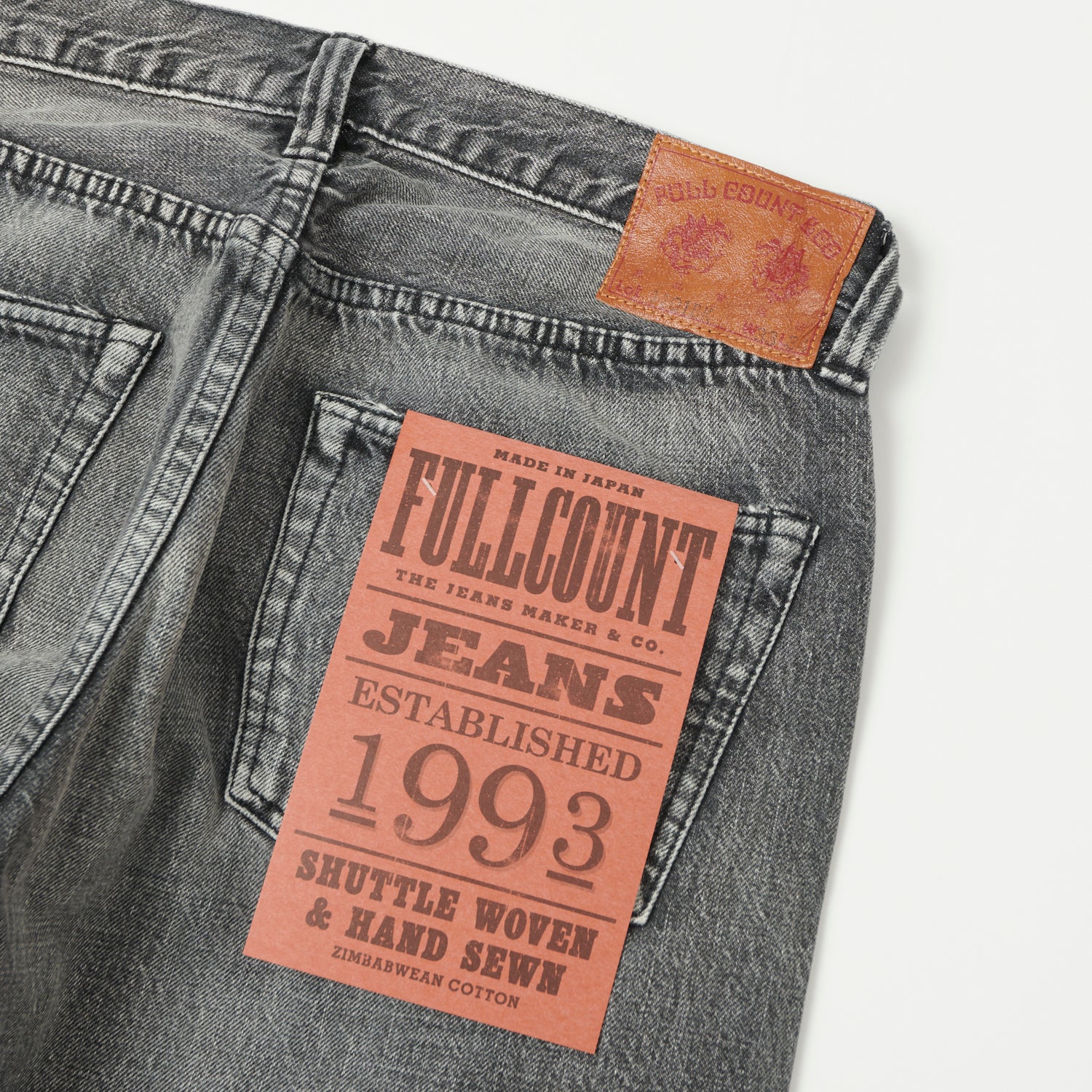 FULLCOUNT 1101 13.7oz Loose Straight Jean - Black 'Splatter Dartford' Wash
