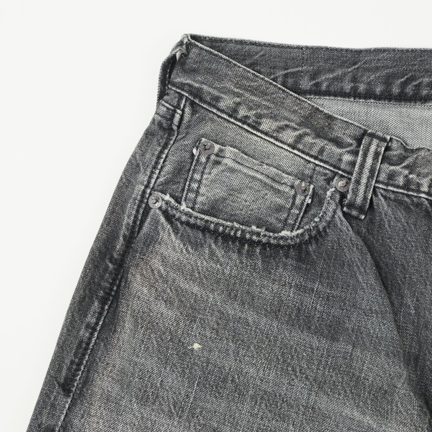 FULLCOUNT 1101 13.7oz Loose Straight Jean - Black 'Splatter Dartford' Wash