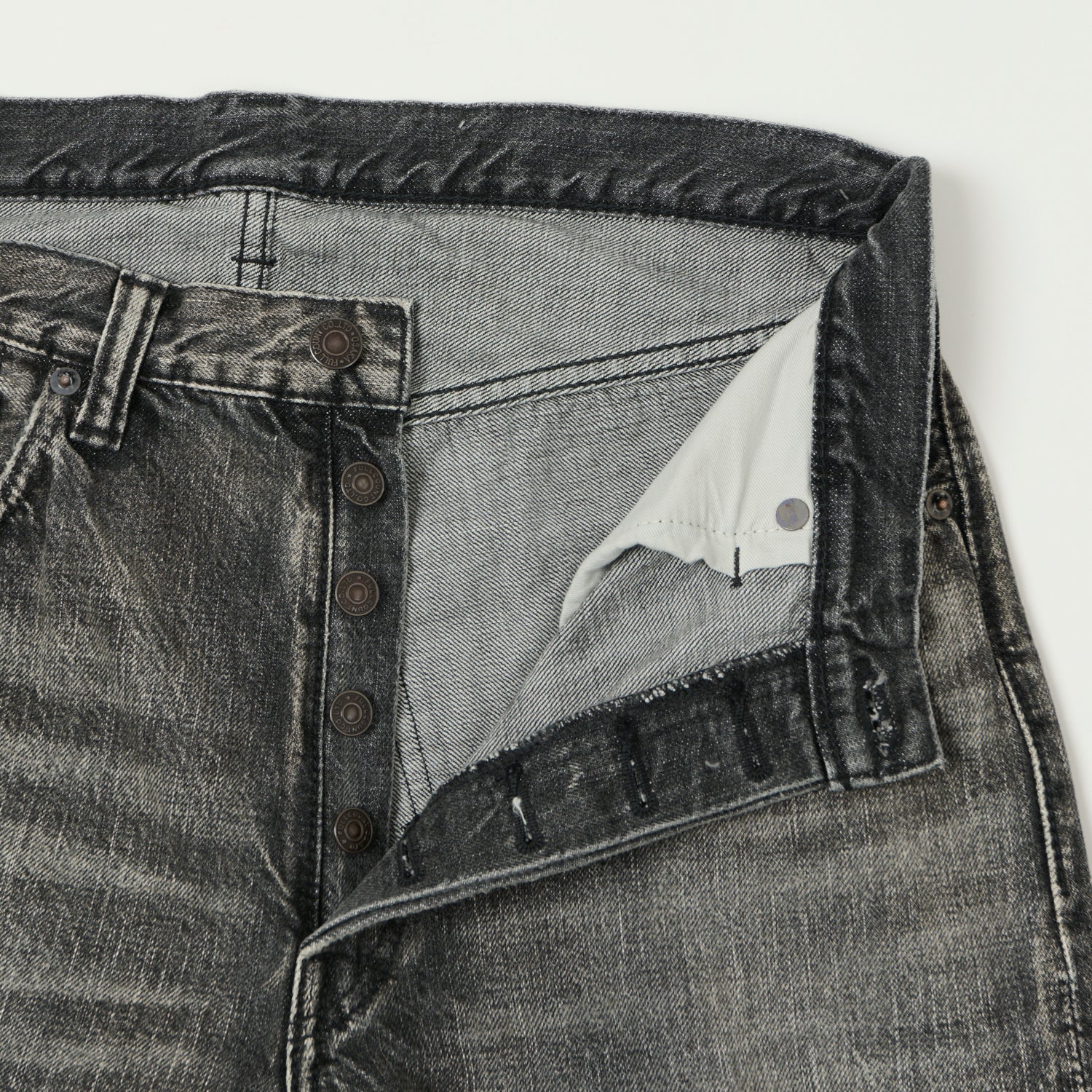 FULLCOUNT 1101 13.7oz Loose Straight Jean - Black 'Dartford' Wash