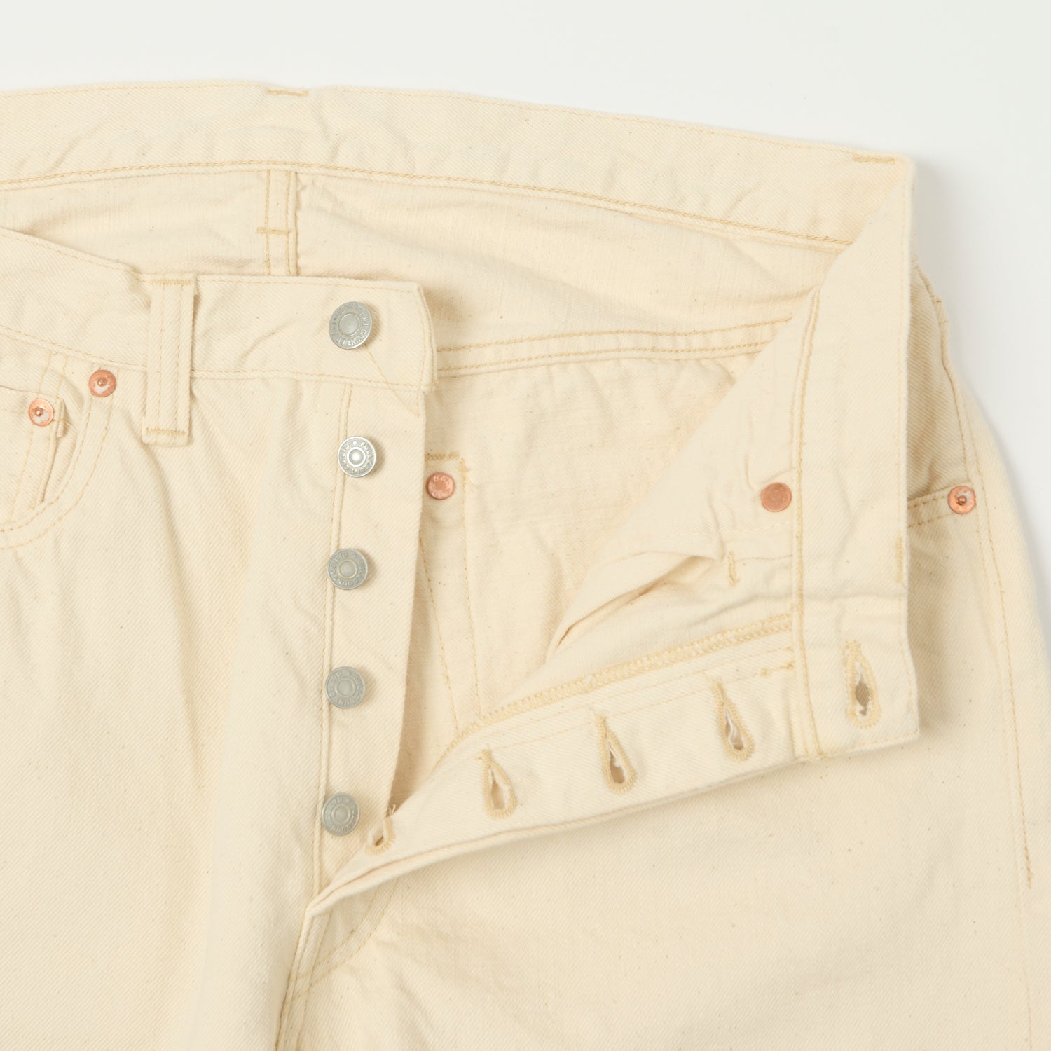 FULLCOUNT 1101 13.7oz Loose Straight Jean - Ecru One Wash