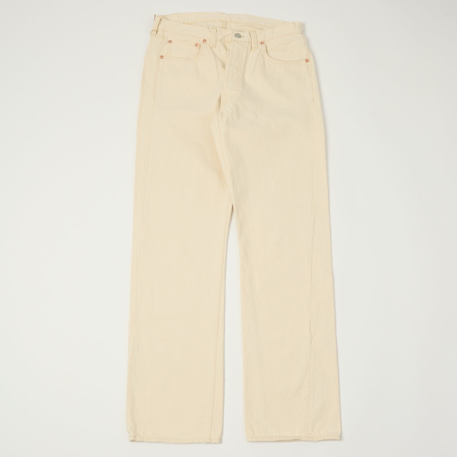 FULLCOUNT 1101 13.7oz Loose Straight Jean - Ecru One Wash