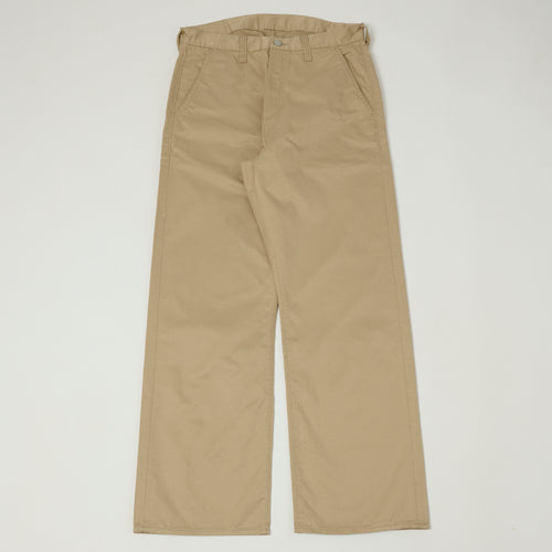 FULLCOUNT 1121 Burberry Twill 'Duke II' Wide Straight Jean - Beige