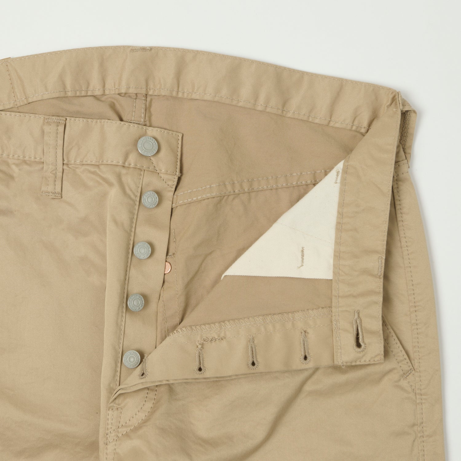 FULLCOUNT 1121 Burberry Twill 'Duke II' Wide Straight Jean - Beige